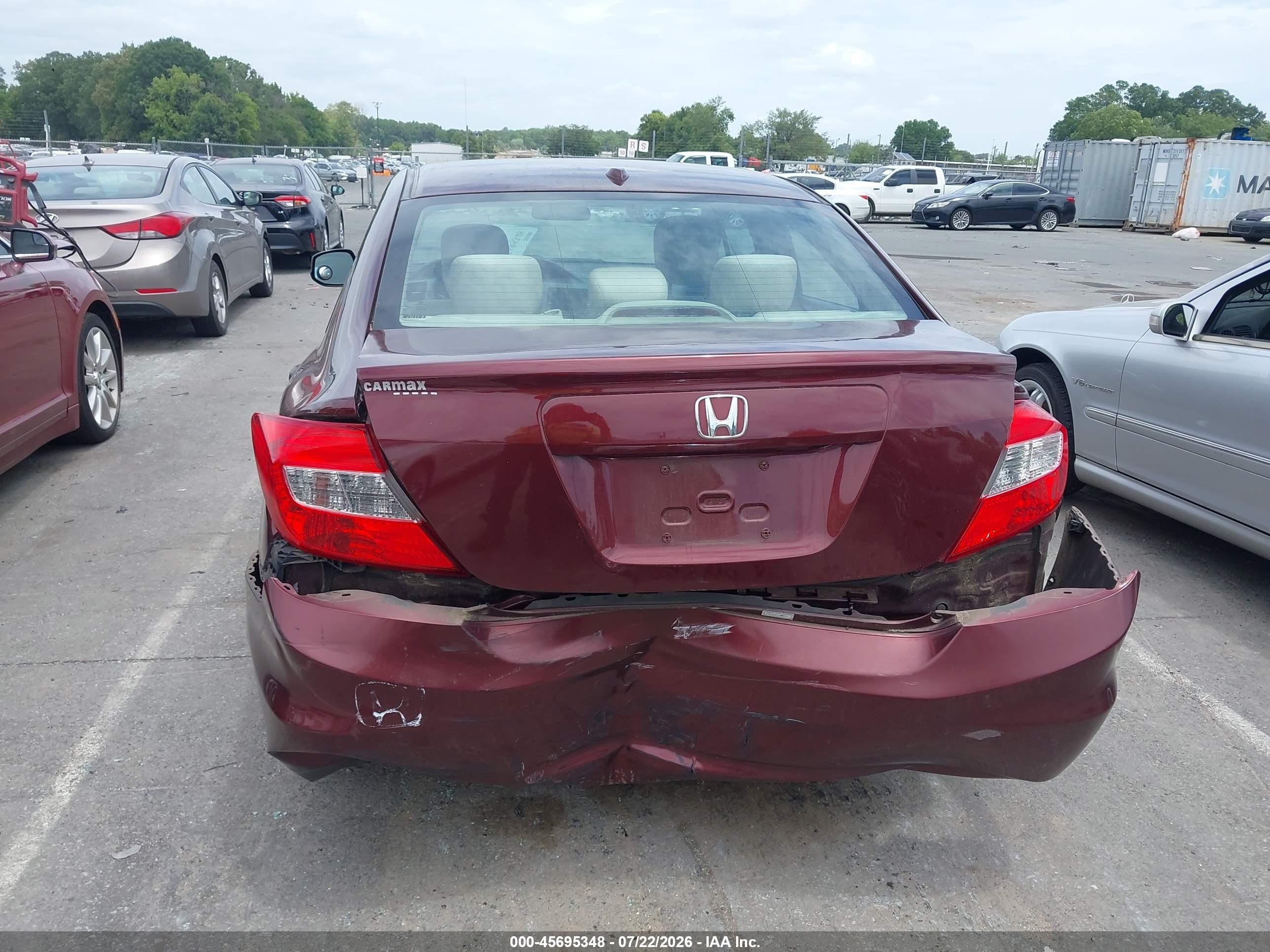 2012 Honda Civic Ex Red vin: 2HGFB2F85CH543763
