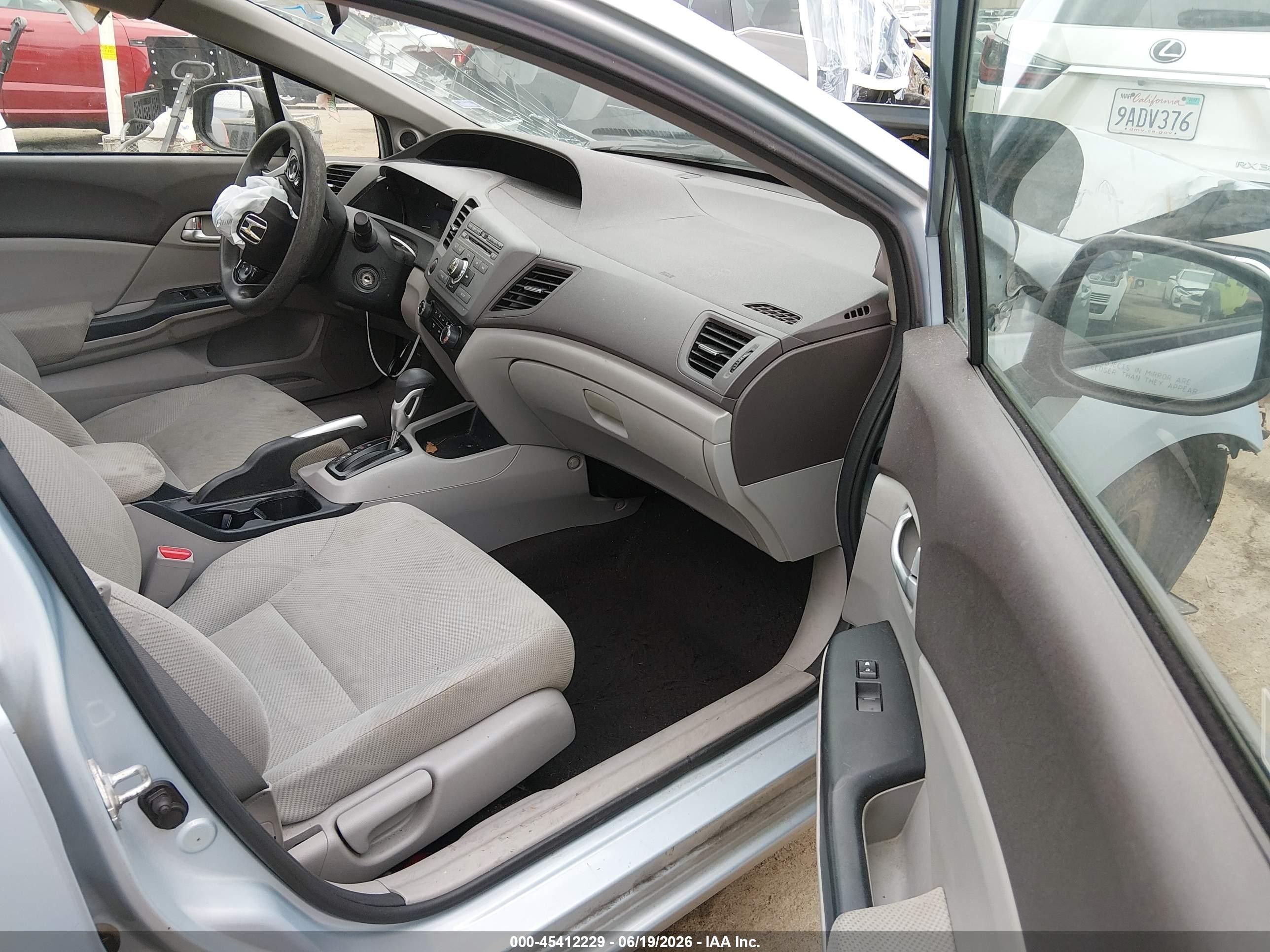 2012 Honda Civic Ex Light Blue vin: 2HGFB2F85CH546047