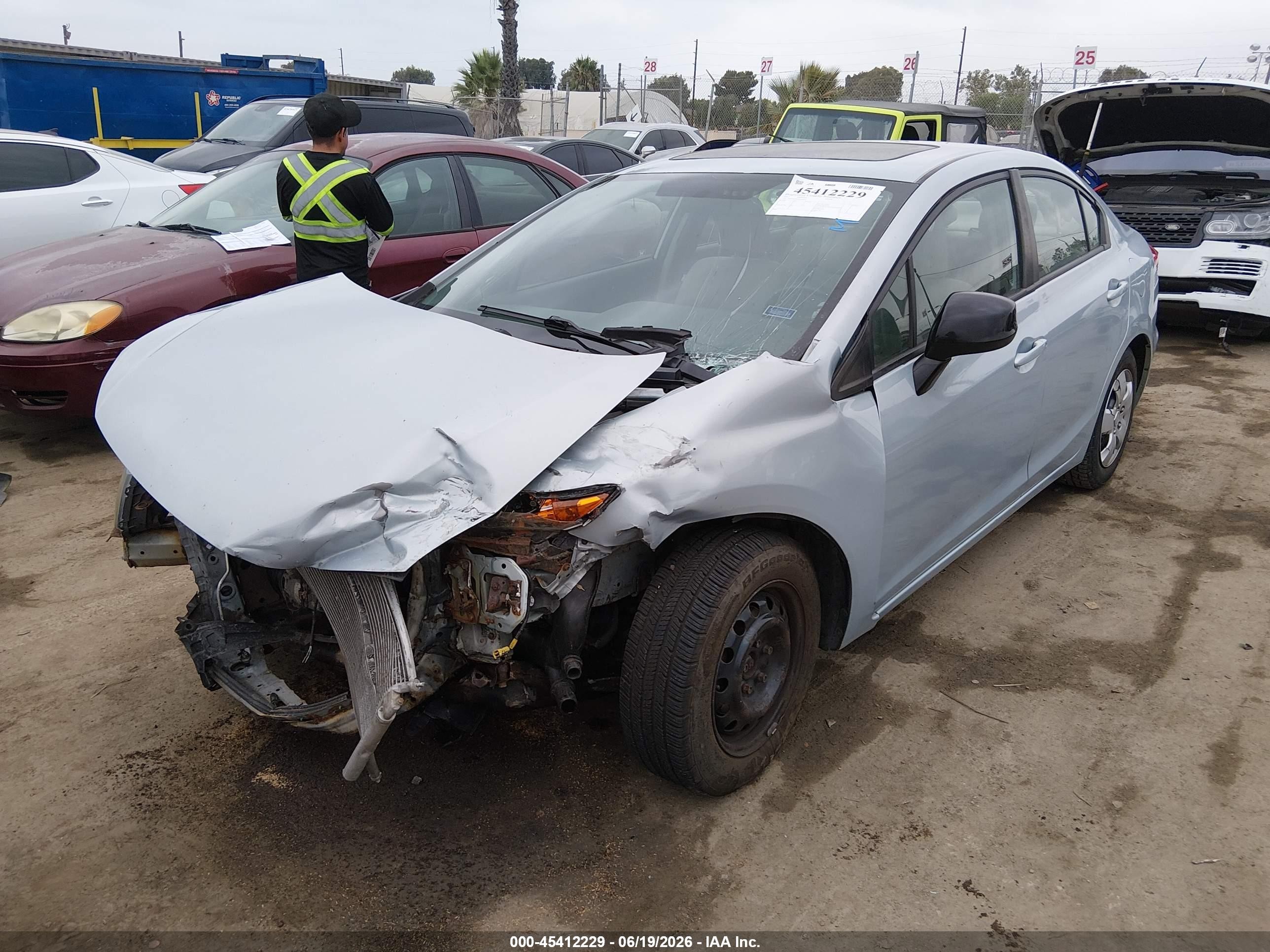 2012 Honda Civic Ex Light Blue vin: 2HGFB2F85CH546047