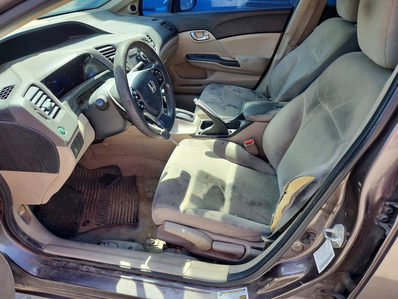 2012 Honda Civic Ex Beige vin: 2HGFB2F85CH557274
