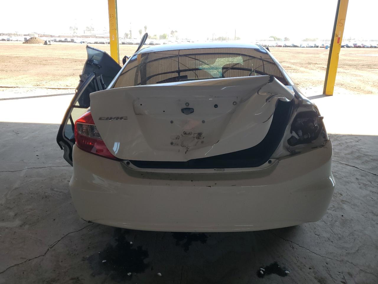 2012 Honda Civic Ex White vin: 2HGFB2F85CH594406