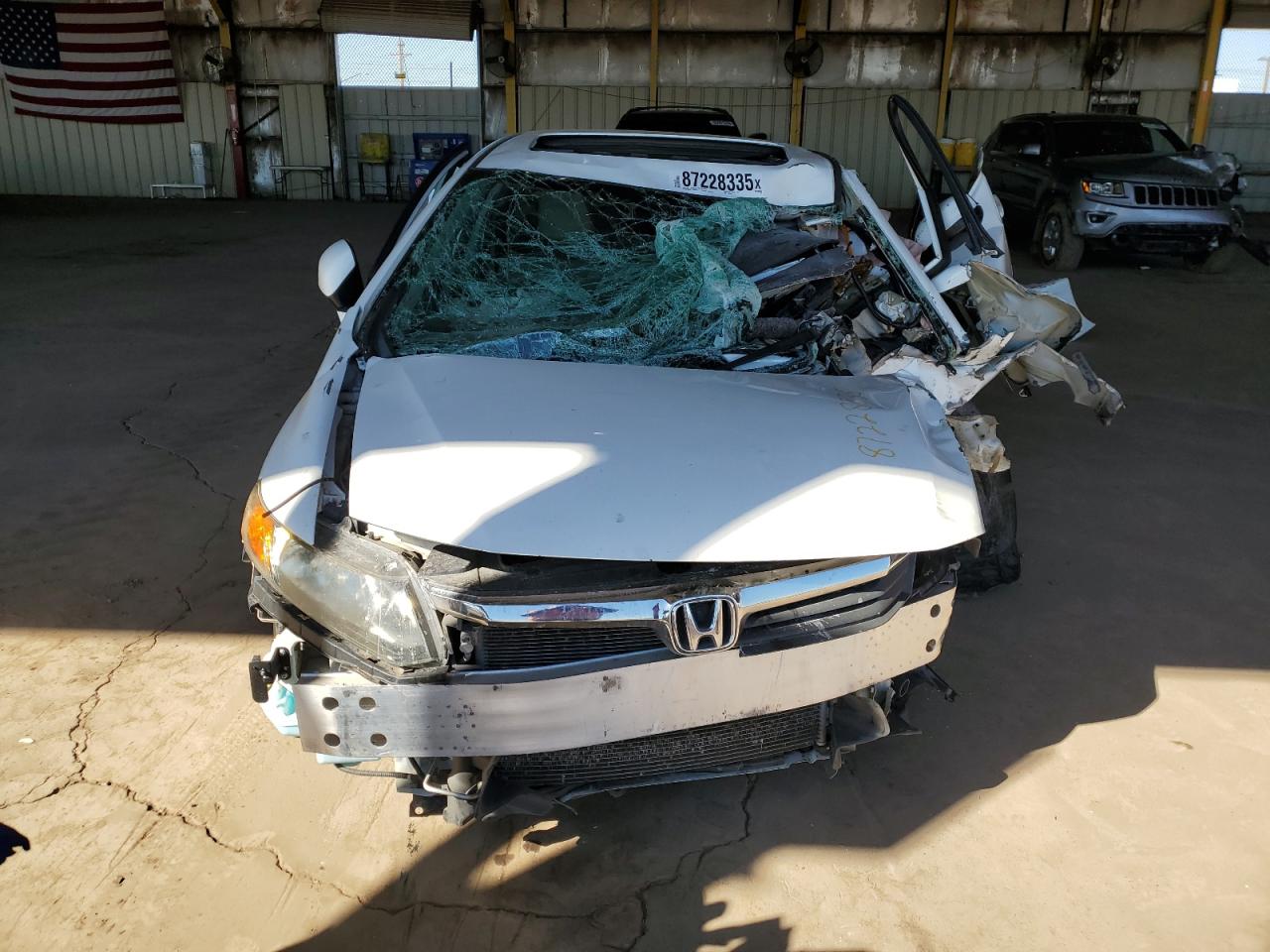 2012 Honda Civic Ex White vin: 2HGFB2F85CH594406