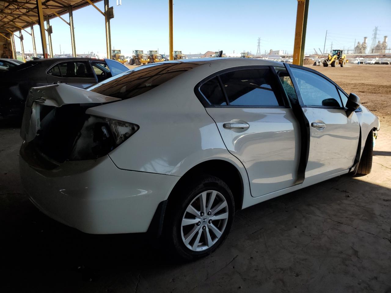 2012 Honda Civic Ex White vin: 2HGFB2F85CH594406