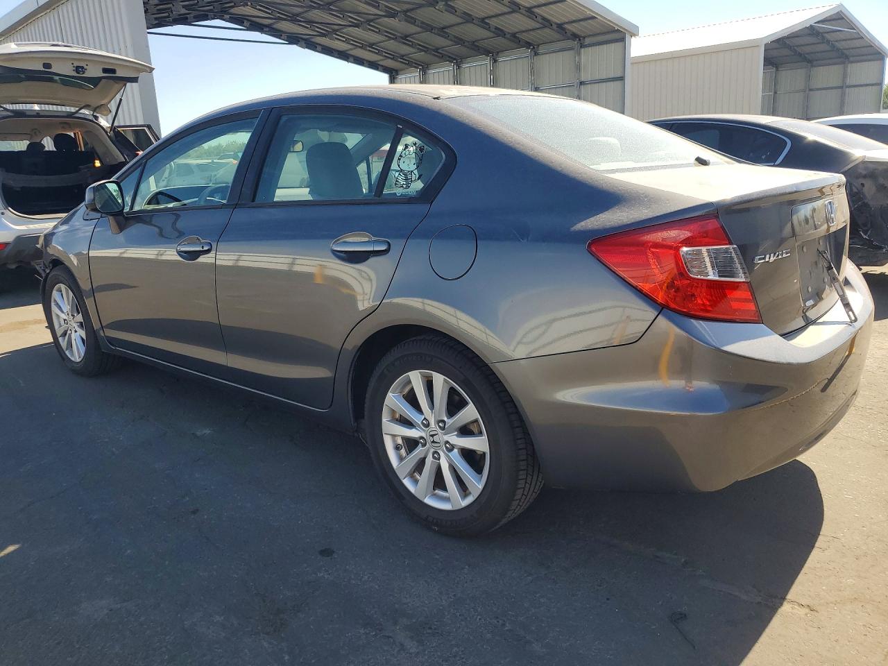 2012 Honda Civic Ex Gray vin: 2HGFB2F85CH612130