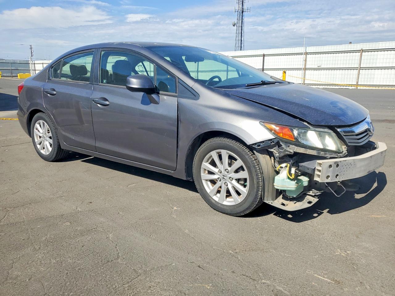 2012 Honda Civic Ex Gray vin: 2HGFB2F85CH612130