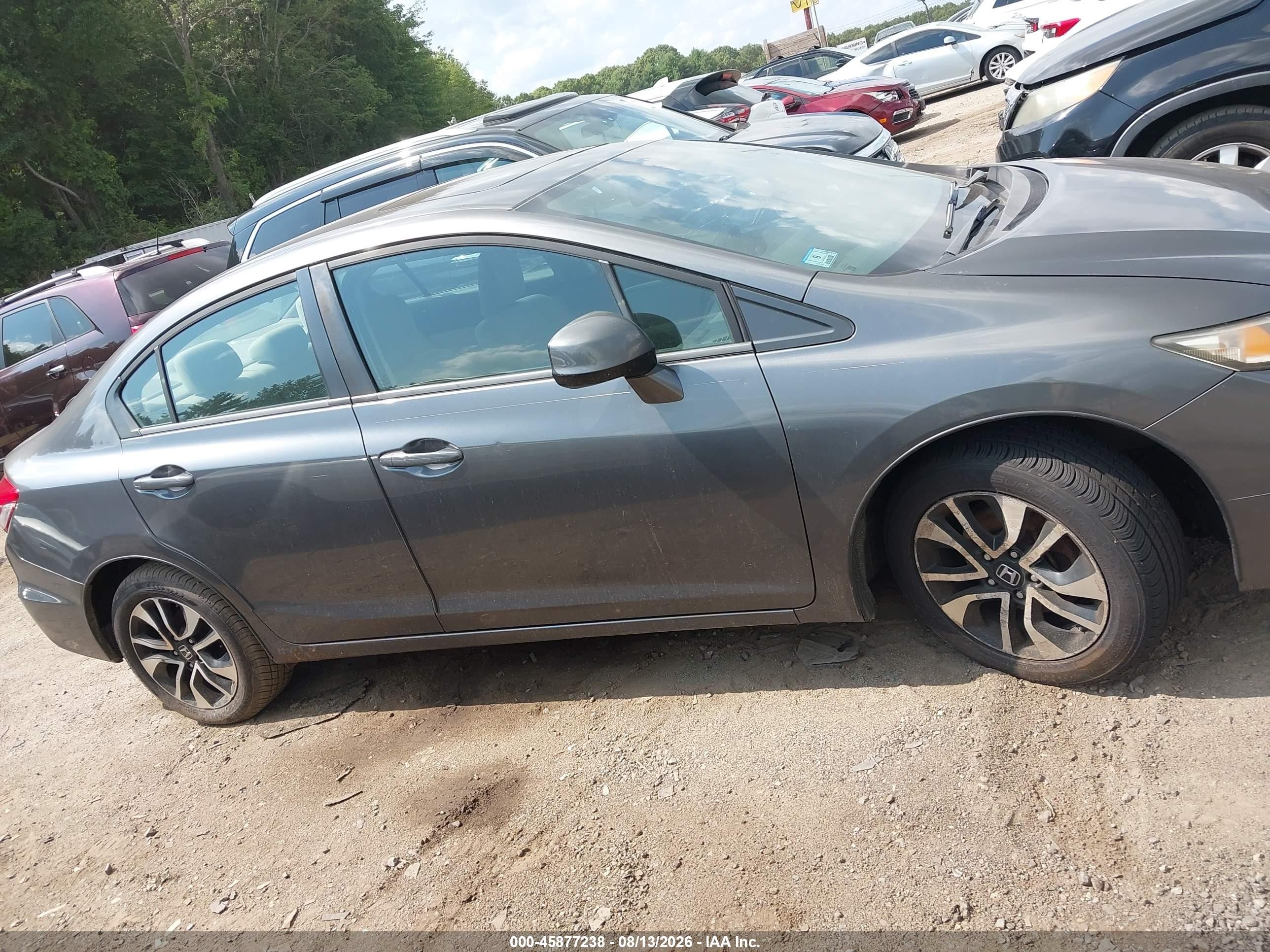 2013 Honda Civic Ex Gray vin: 2HGFB2F85DH534515