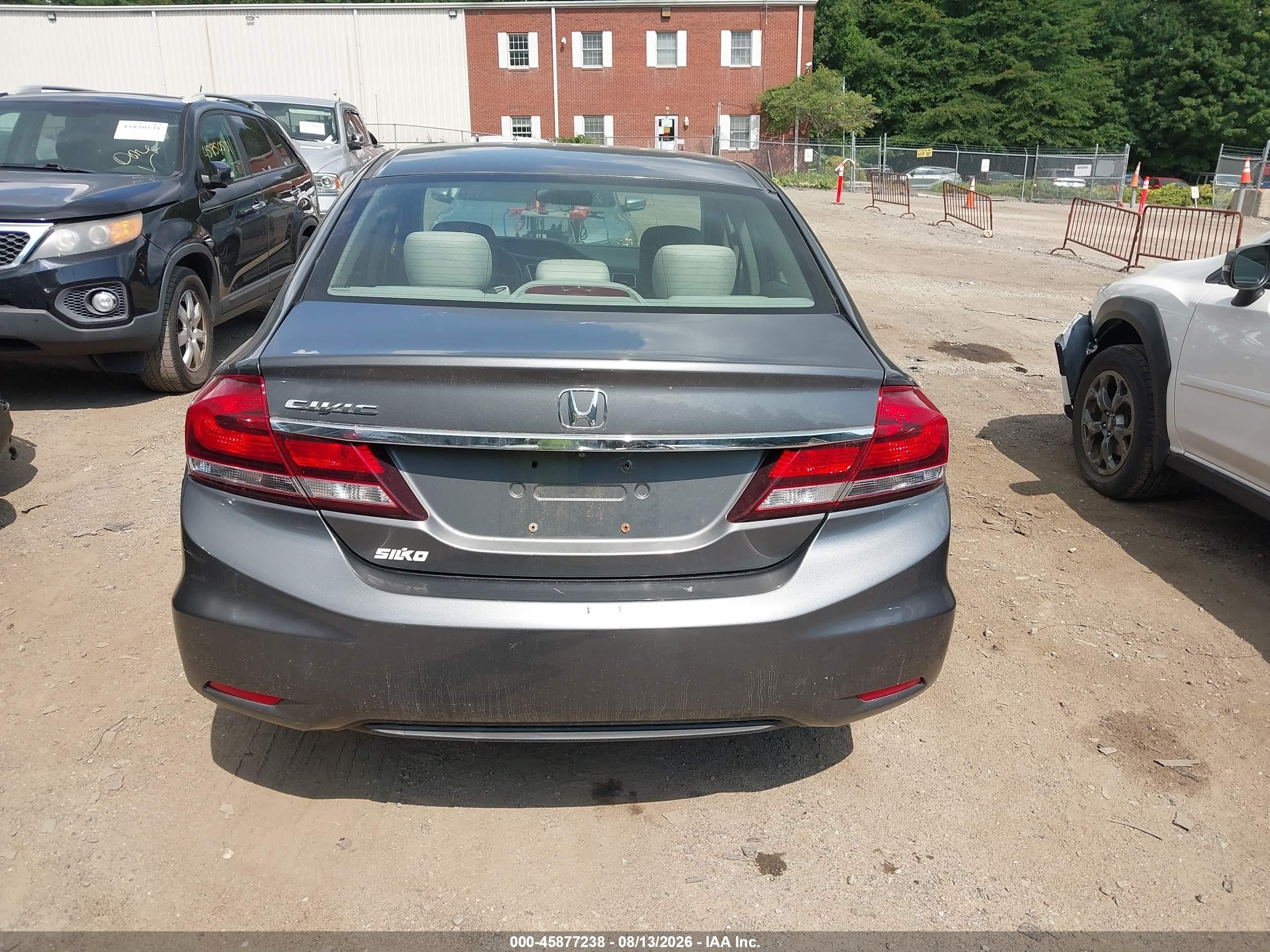 2013 Honda Civic Ex Gray vin: 2HGFB2F85DH534515