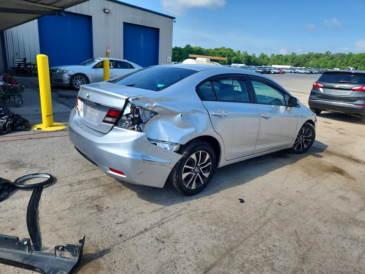 2013 Honda Civic Ex Silver vin: 2HGFB2F85DH558488