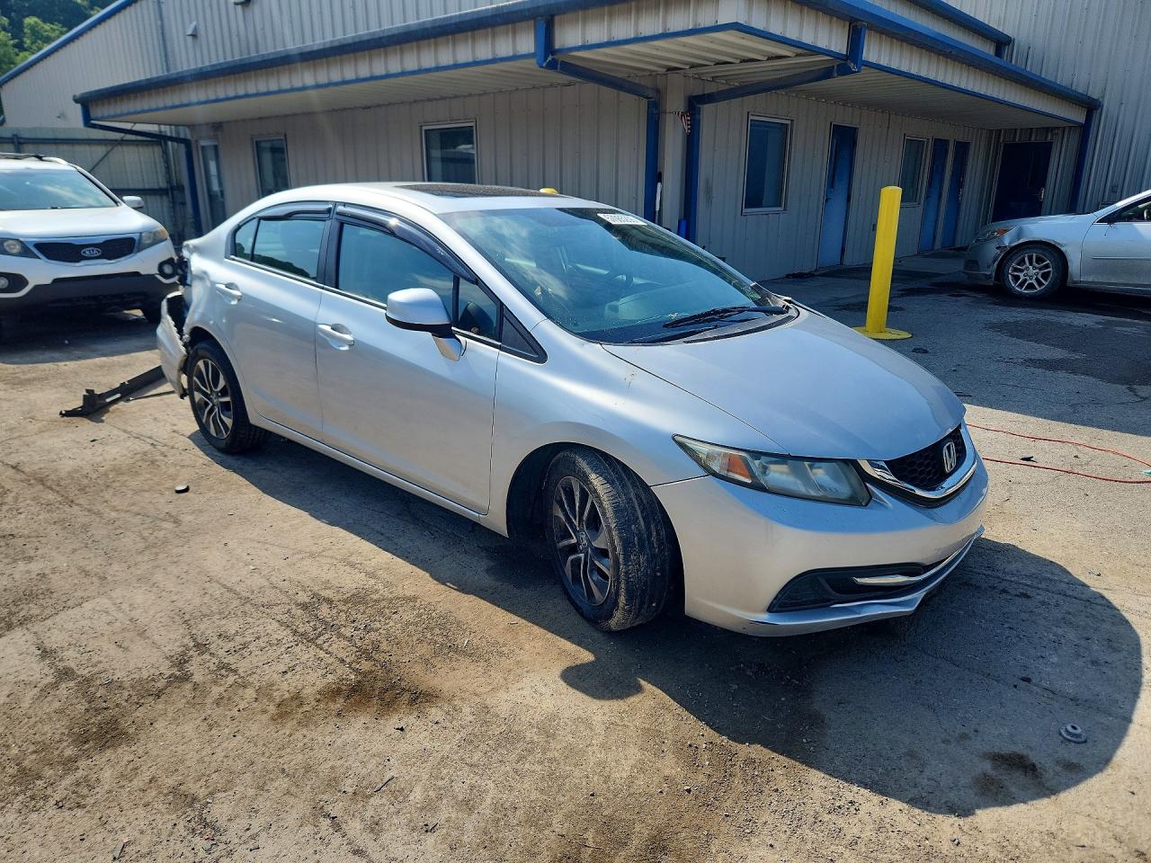 2013 Honda Civic Ex Silver vin: 2HGFB2F85DH558488