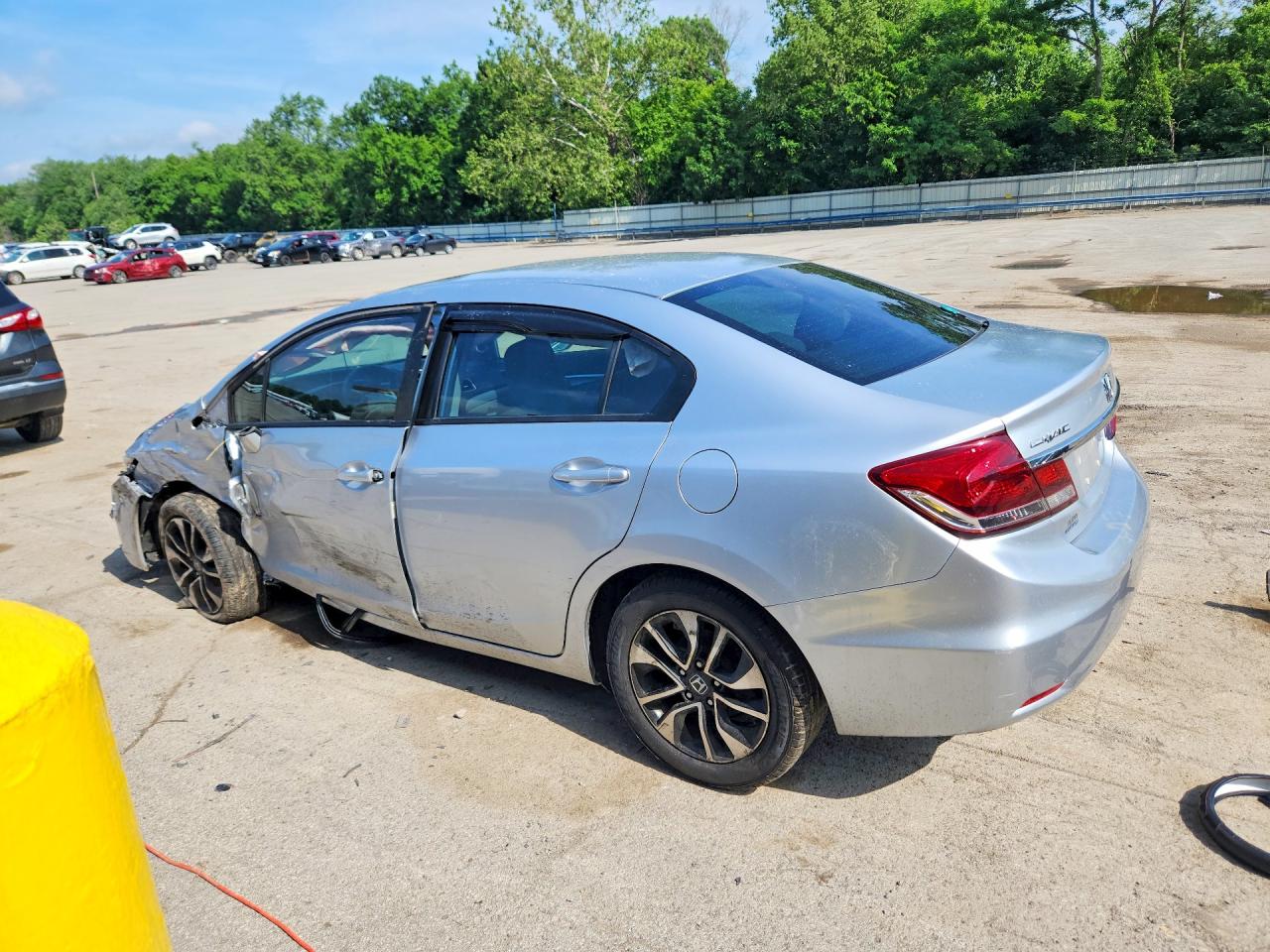 2013 Honda Civic Ex Silver vin: 2HGFB2F85DH558488