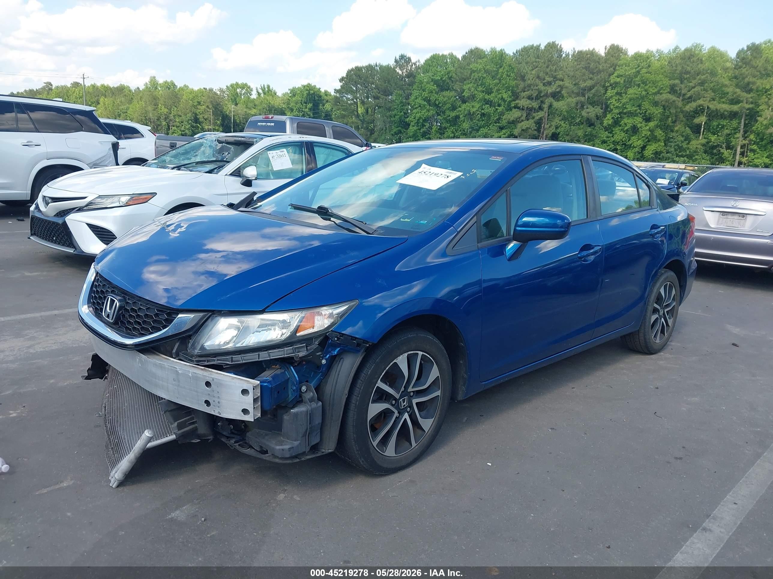 2014 Honda Civic Ex Blue vin: 2HGFB2F85EH549405