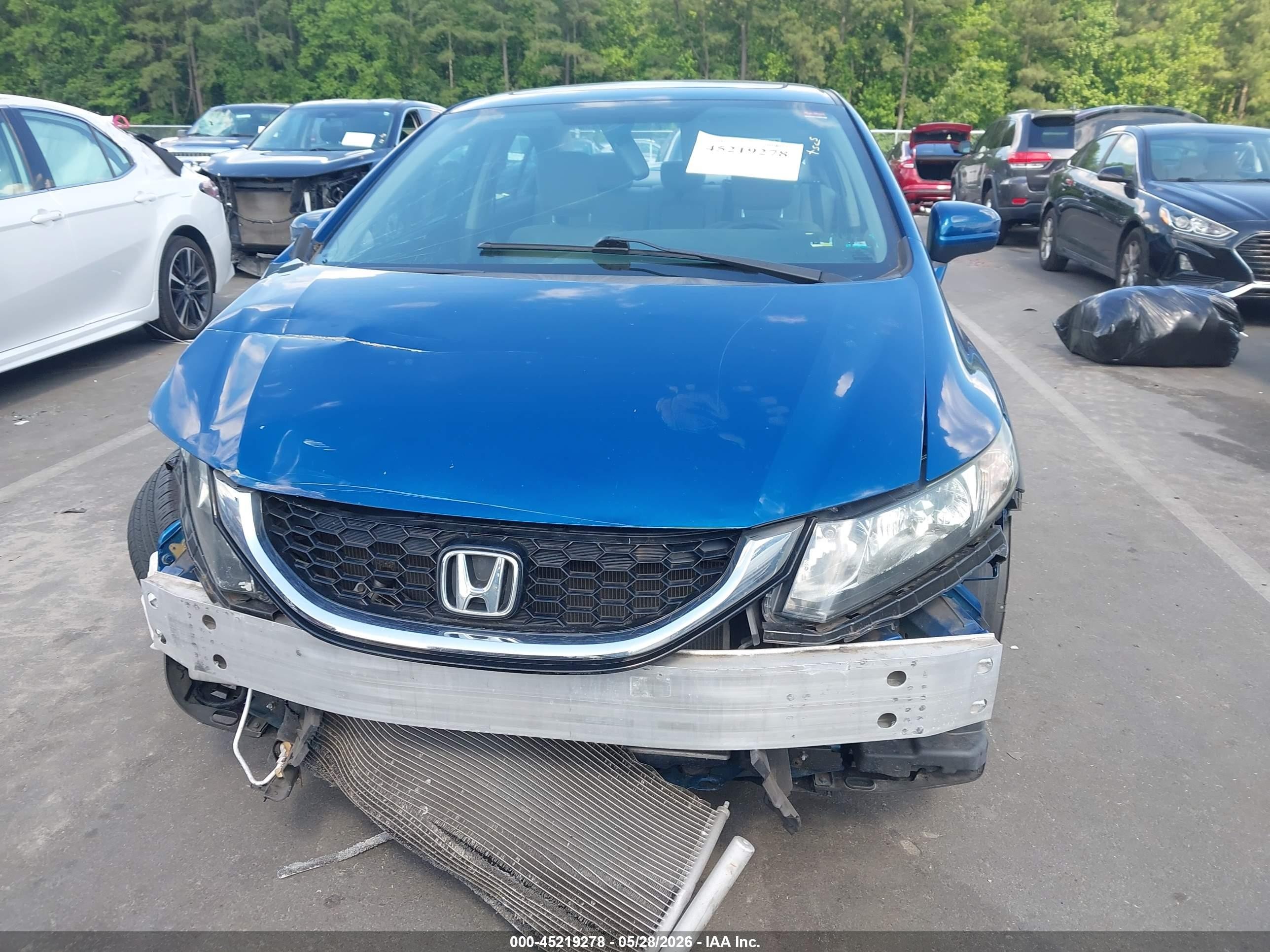 2014 Honda Civic Ex Blue vin: 2HGFB2F85EH549405