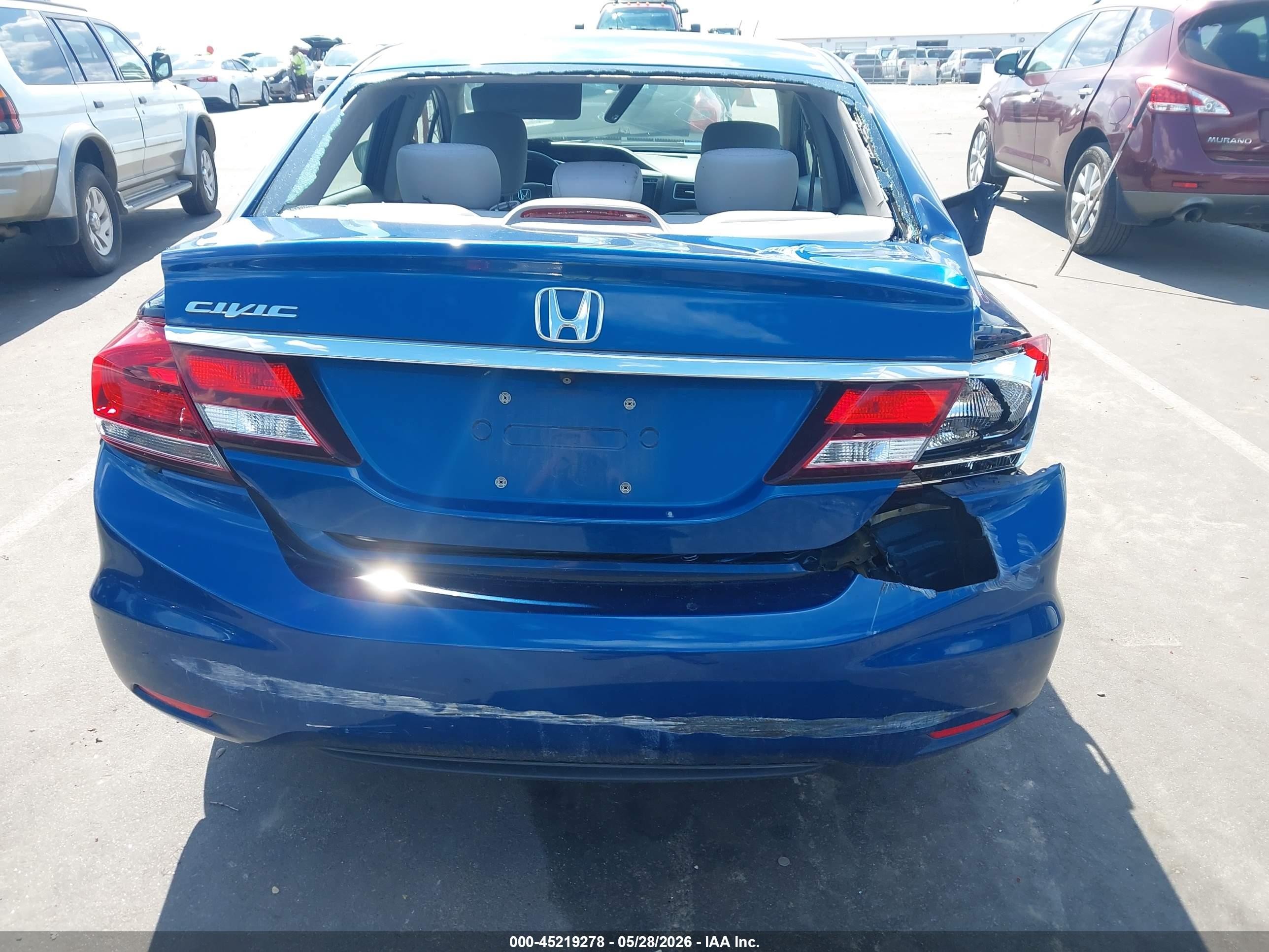 2014 Honda Civic Ex Blue vin: 2HGFB2F85EH549405