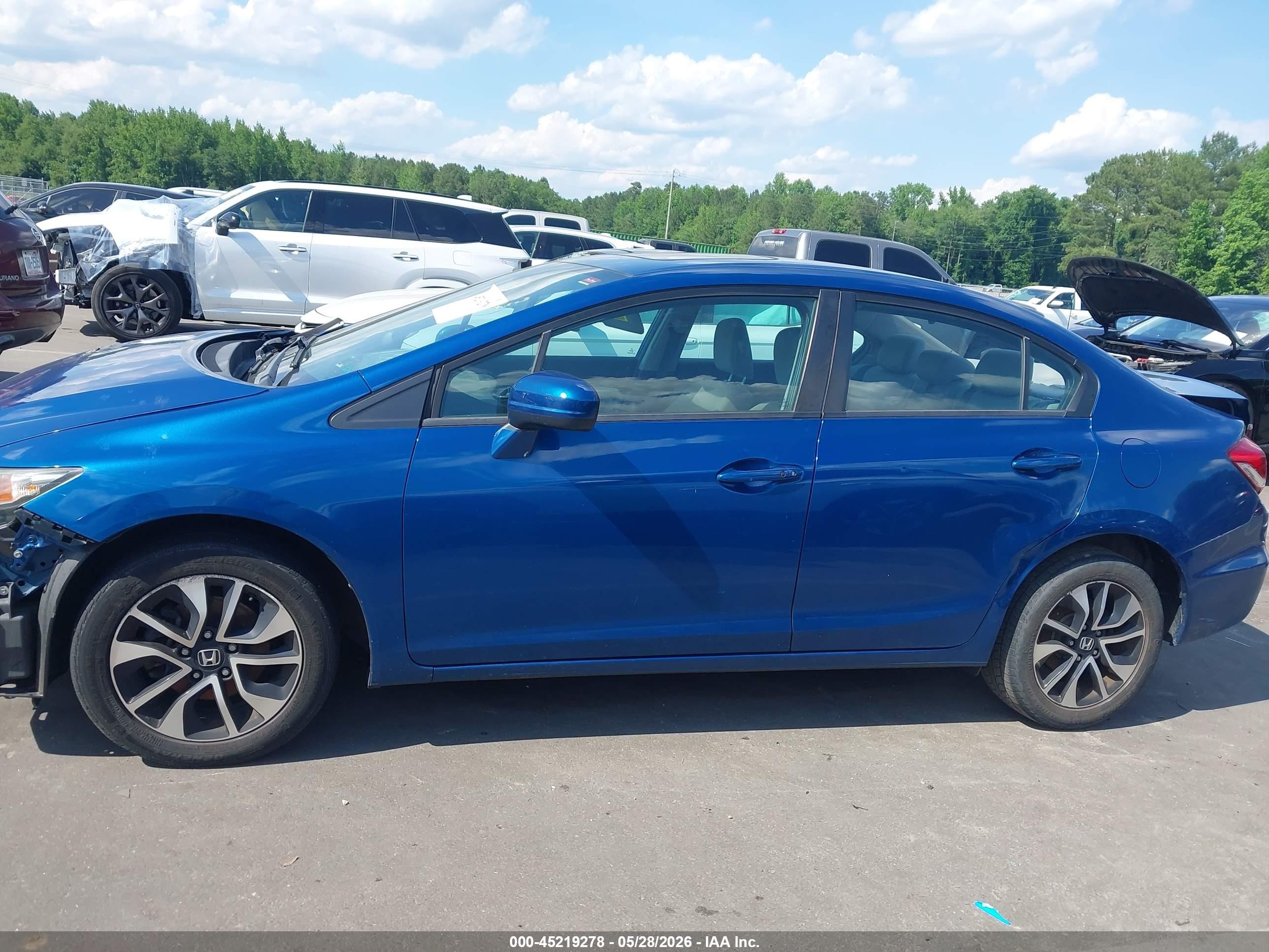2014 Honda Civic Ex Blue vin: 2HGFB2F85EH549405