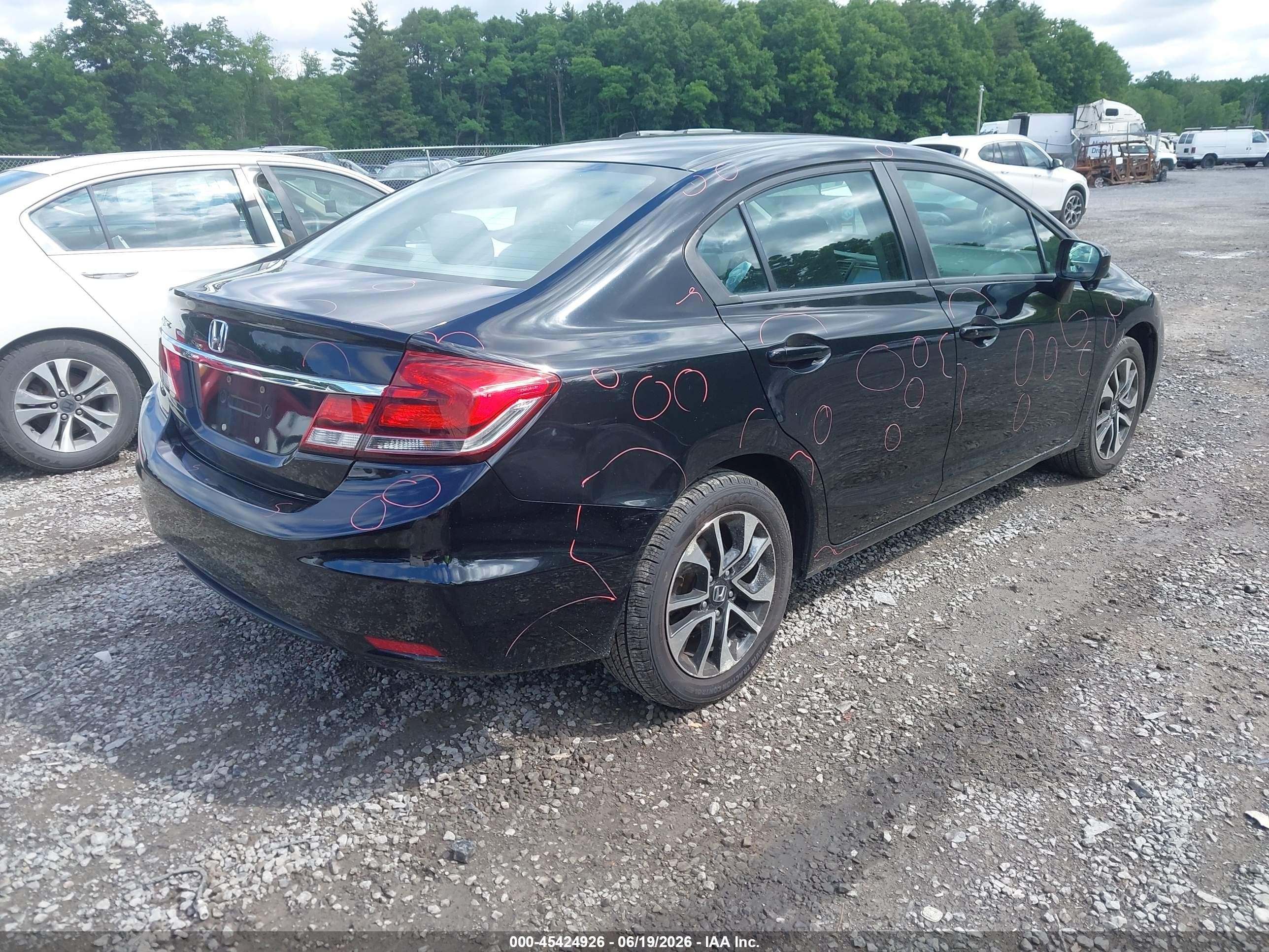 2014 Honda Civic Ex Black vin: 2HGFB2F85EH554586