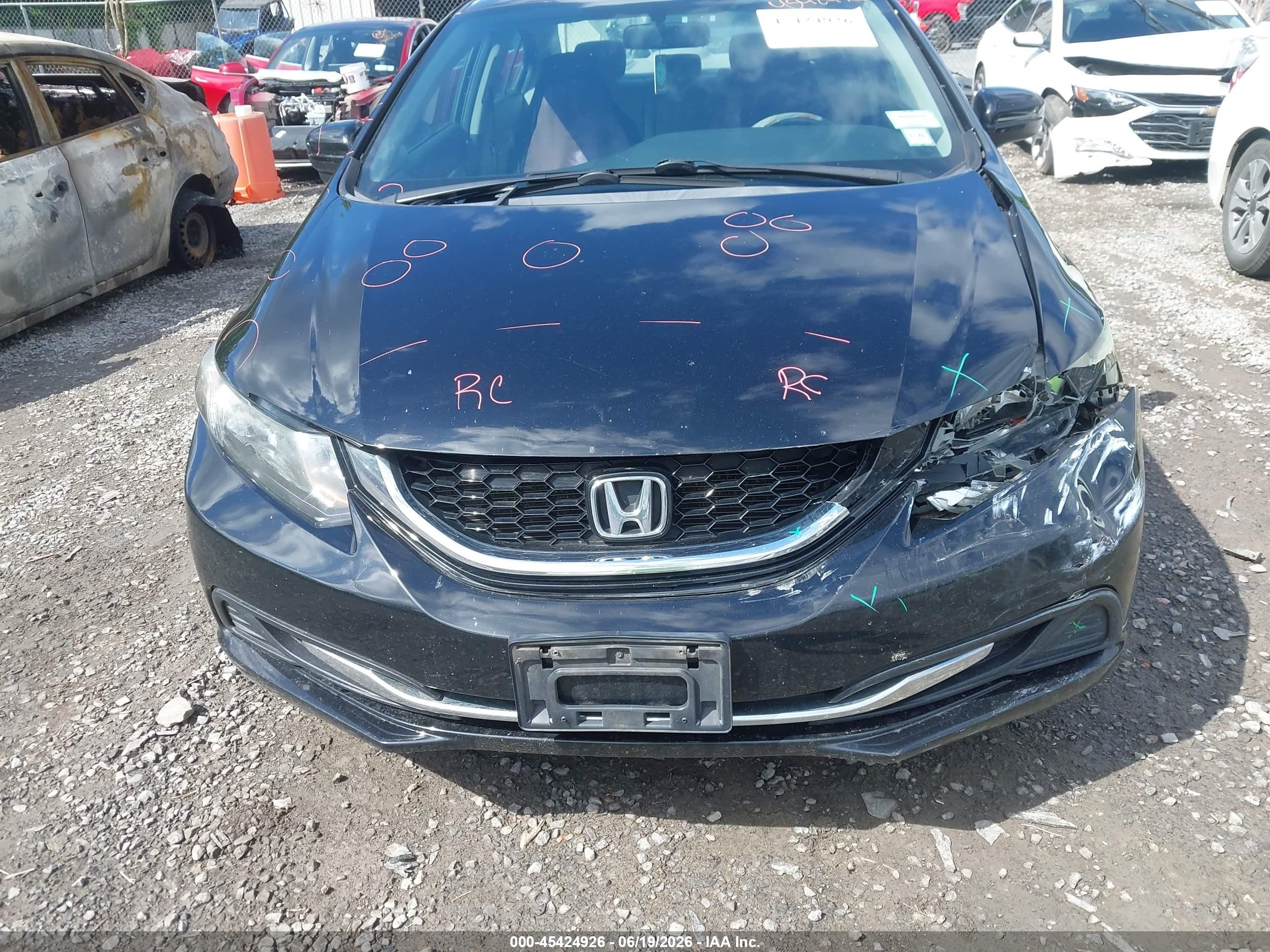 2014 Honda Civic Ex Black vin: 2HGFB2F85EH554586