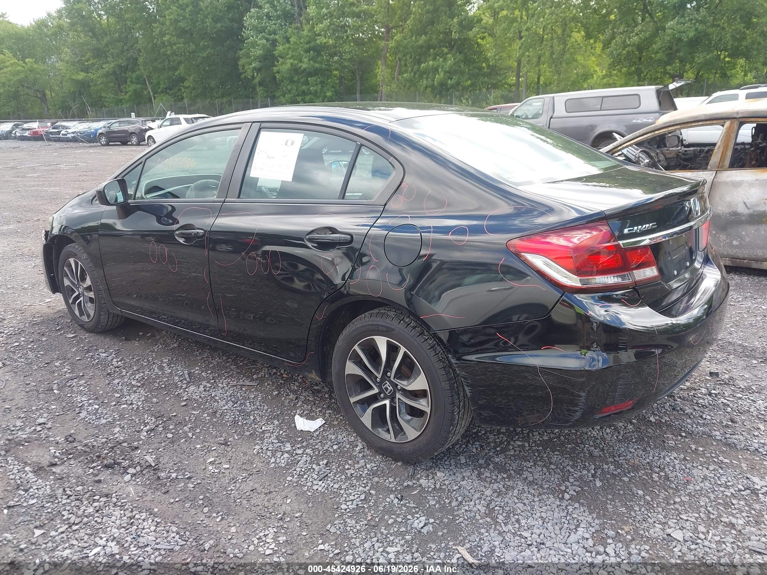 2014 Honda Civic Ex Black vin: 2HGFB2F85EH554586