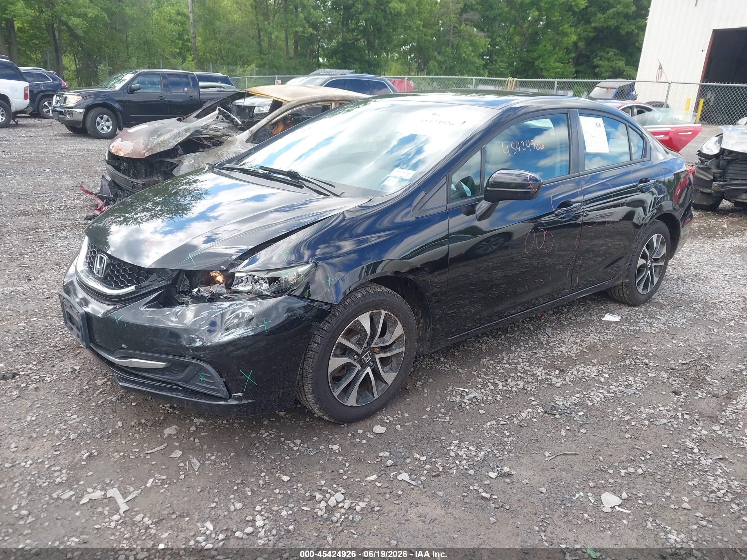 2014 Honda Civic Ex Black vin: 2HGFB2F85EH554586