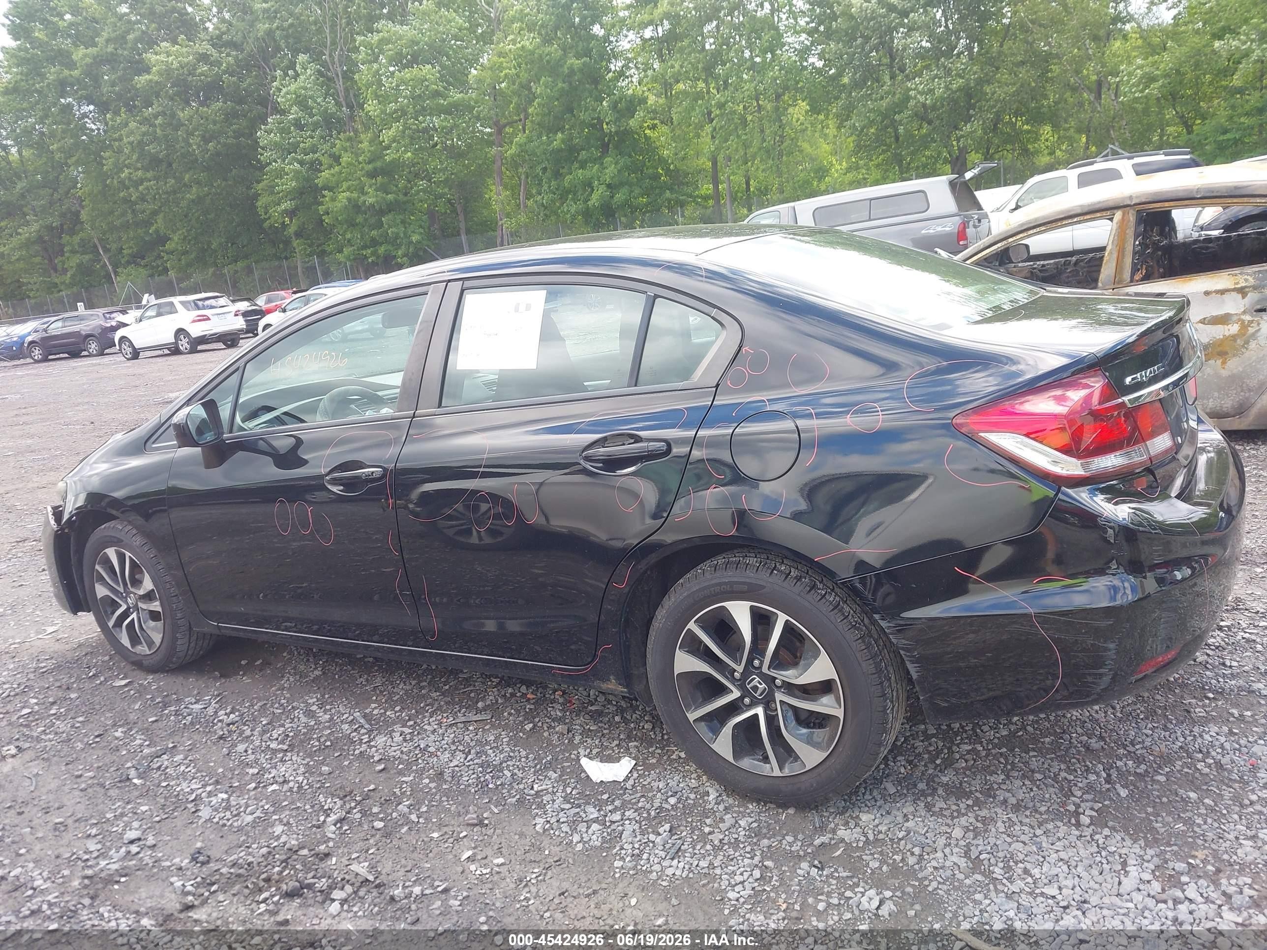 2014 Honda Civic Ex Black vin: 2HGFB2F85EH554586