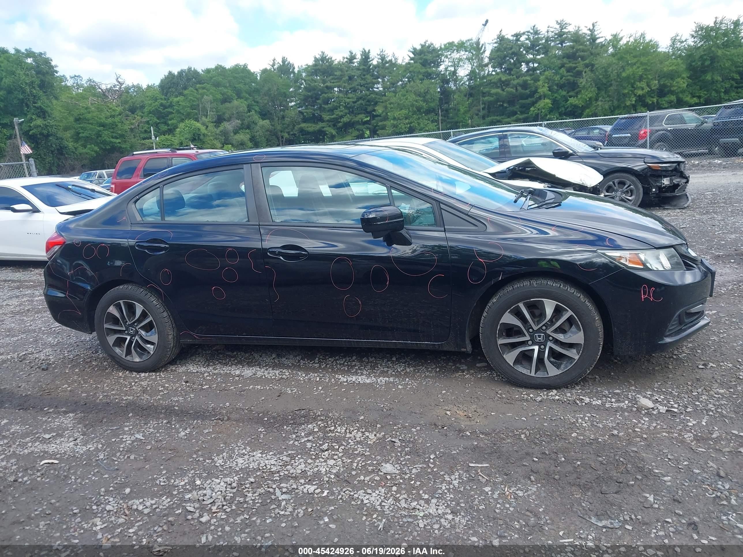 2014 Honda Civic Ex Black vin: 2HGFB2F85EH554586