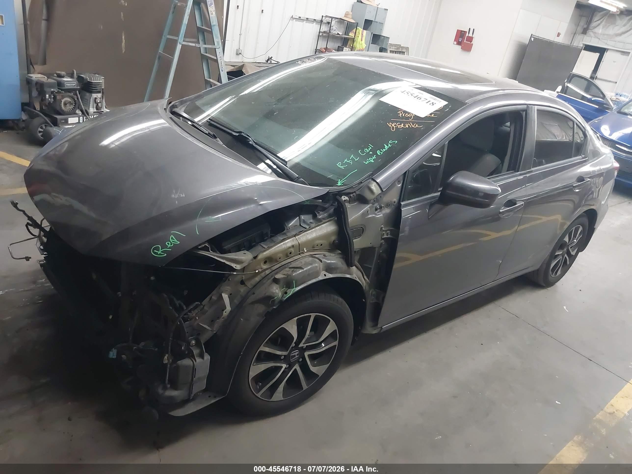 2015 Honda Civic Ex Gray vin: 2HGFB2F85FH502487