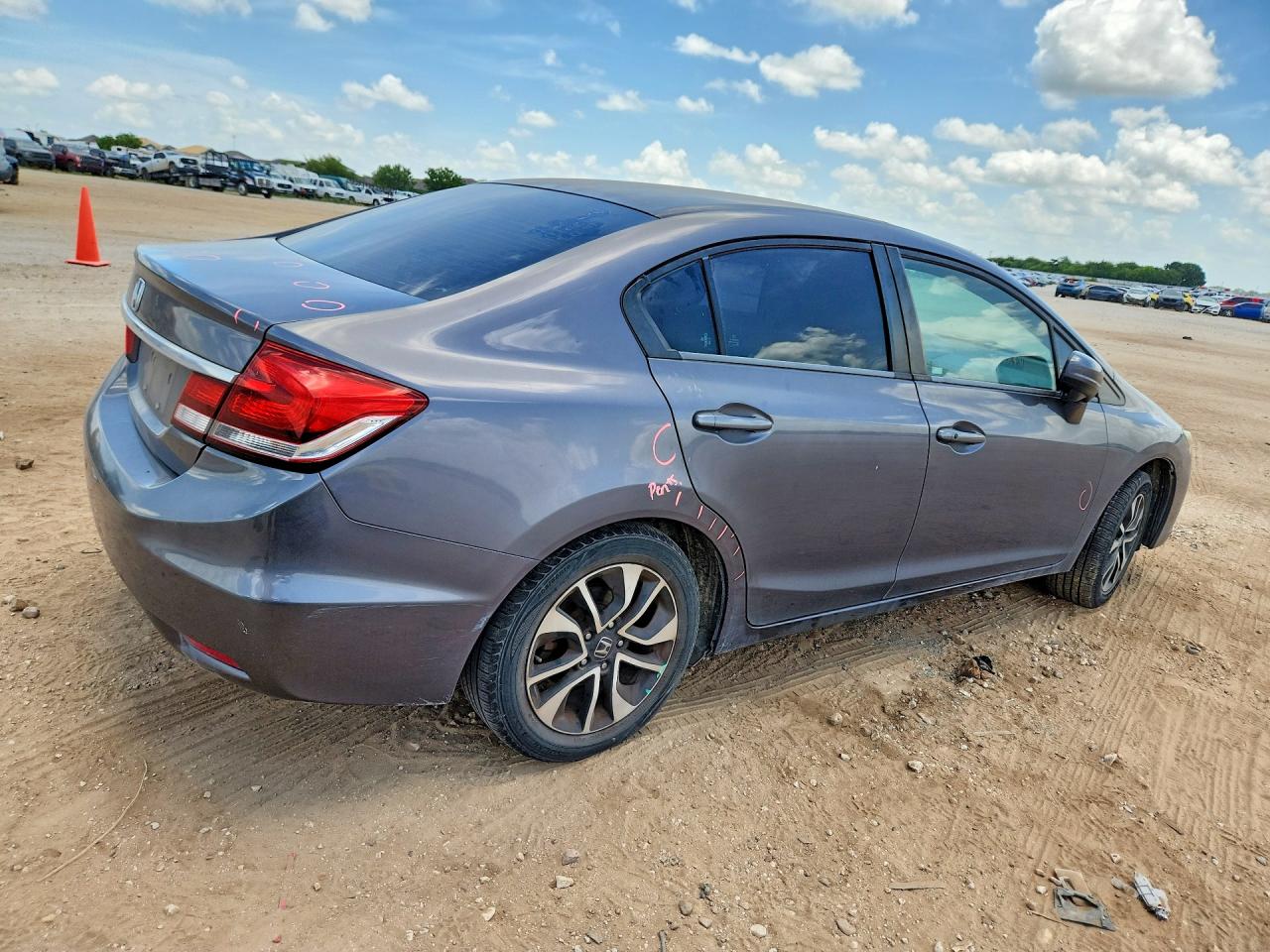 2015 Honda Civic Ex Серый vin: 2HGFB2F85FH539975