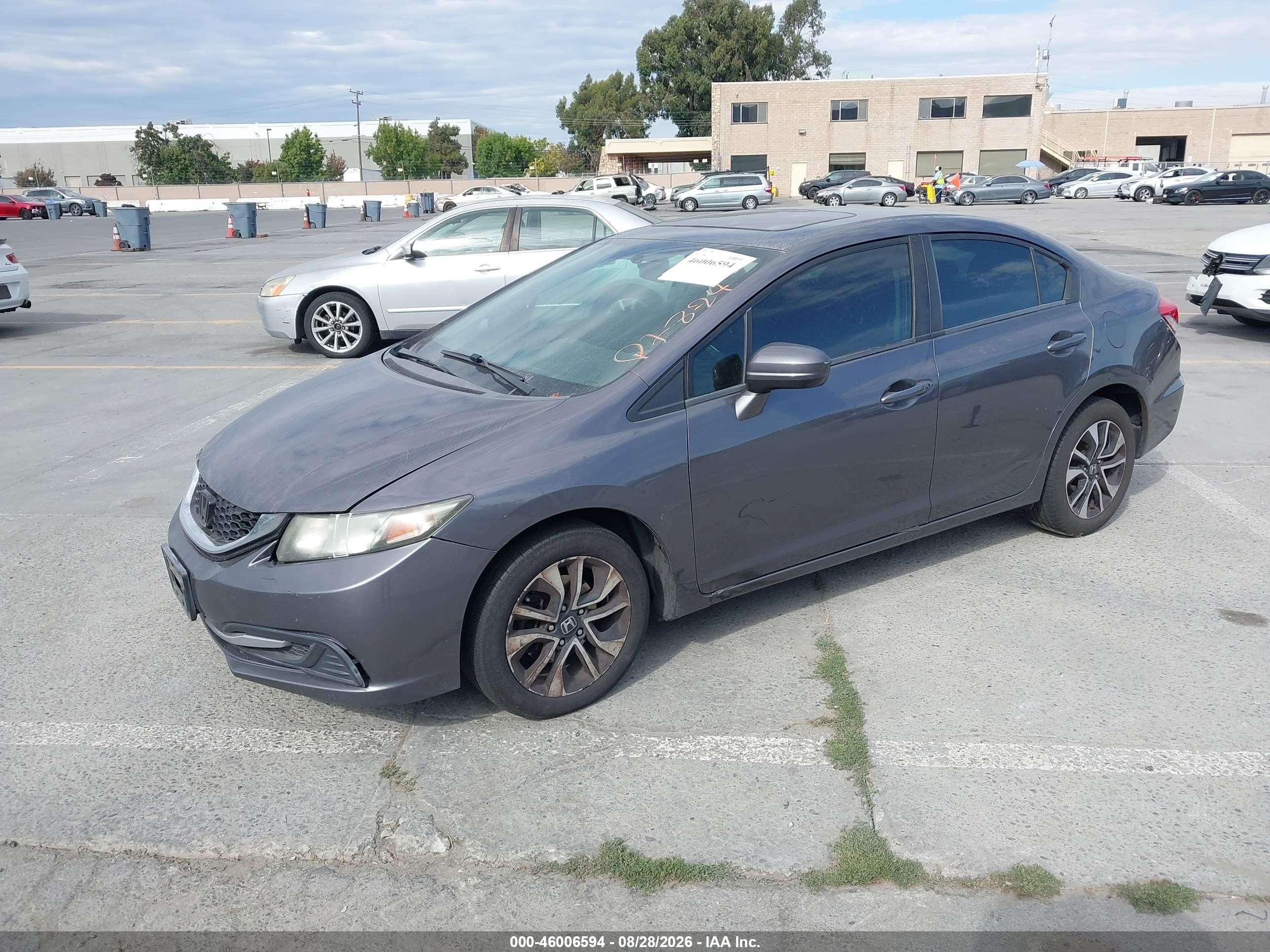 2015 Honda Civic Ex Gray vin: 2HGFB2F85FH553066