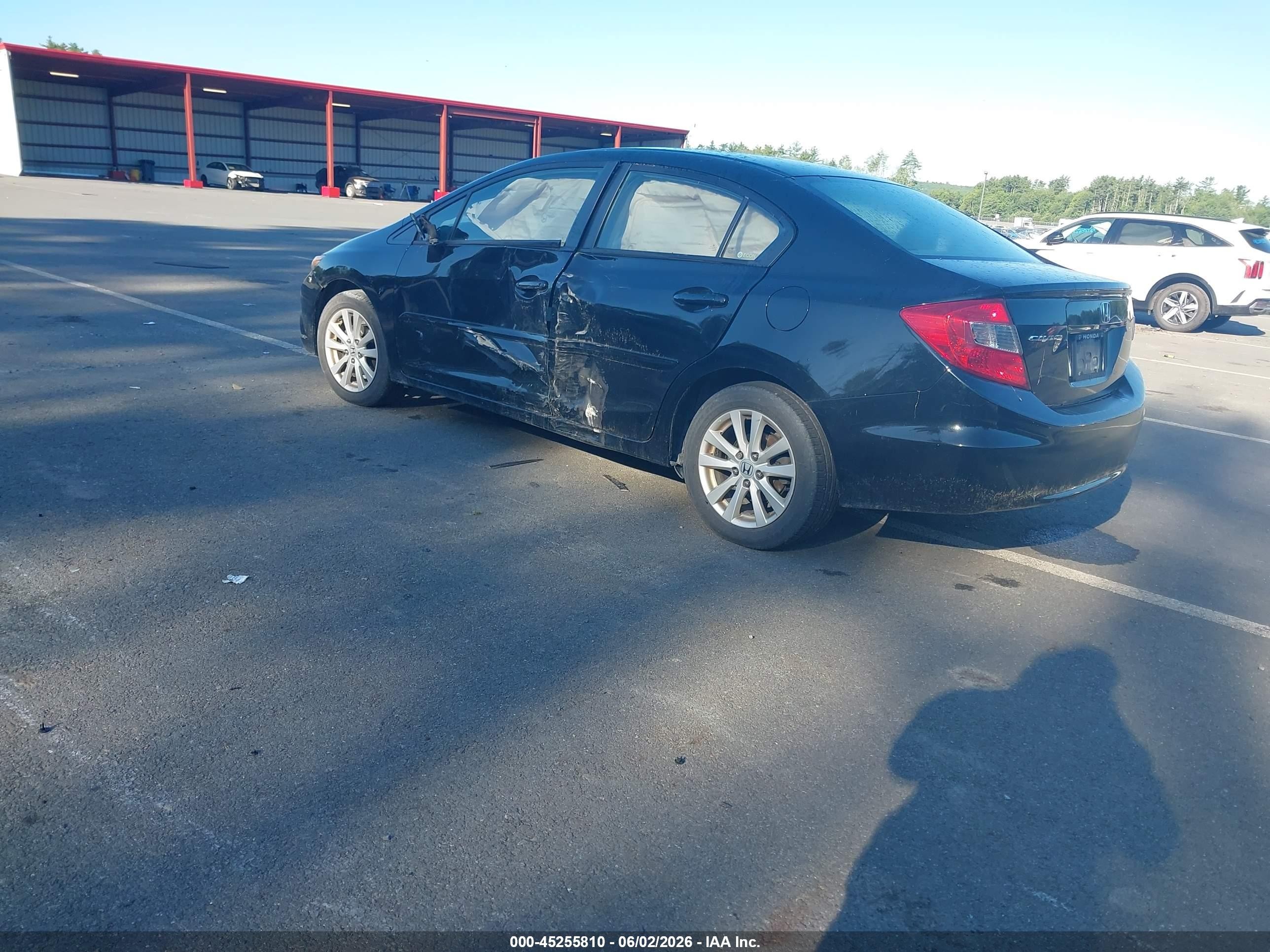 2012 Honda Civic Ex Black vin: 2HGFB2F86CH335889