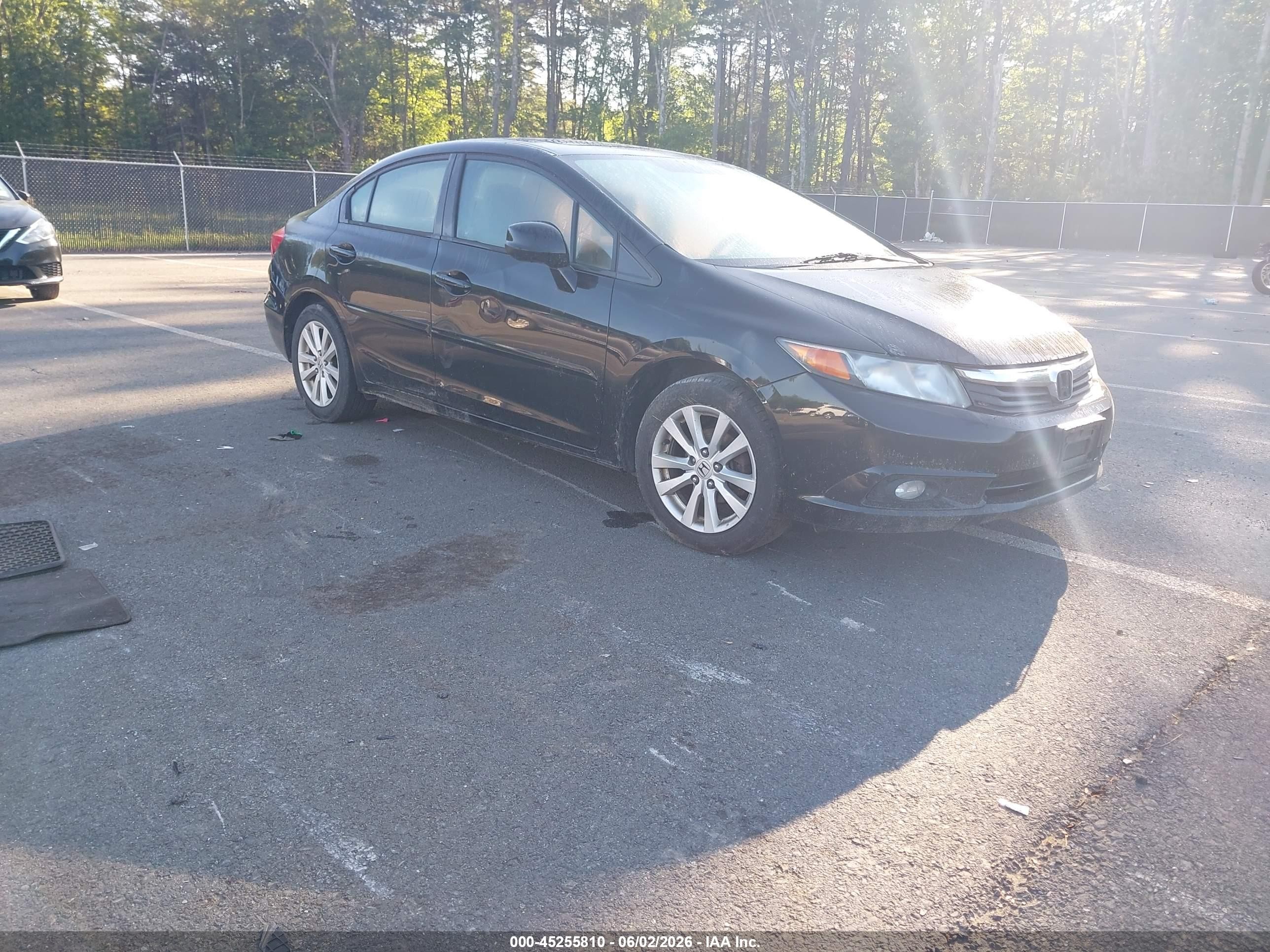 2012 Honda Civic Ex Black vin: 2HGFB2F86CH335889