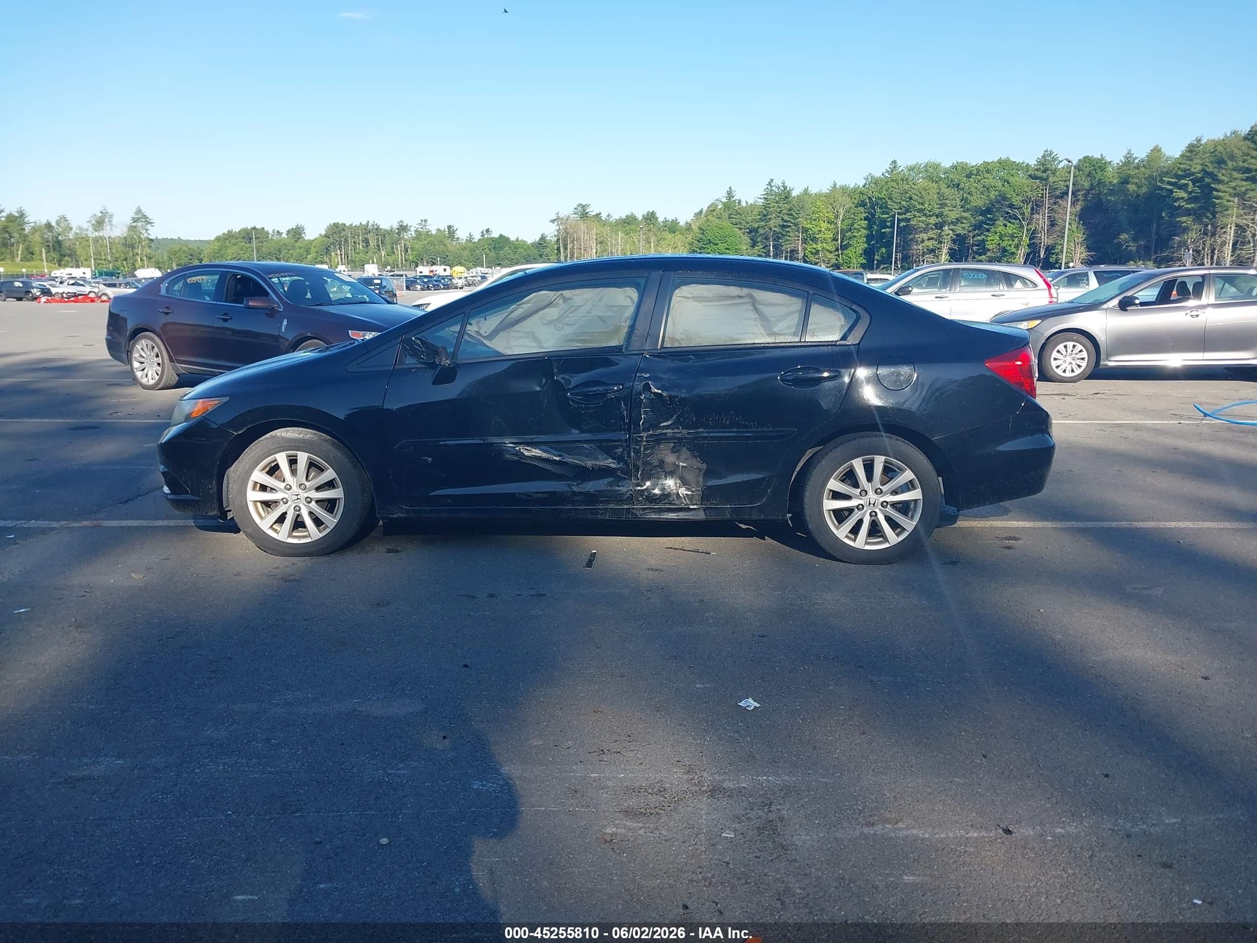 2012 Honda Civic Ex Black vin: 2HGFB2F86CH335889