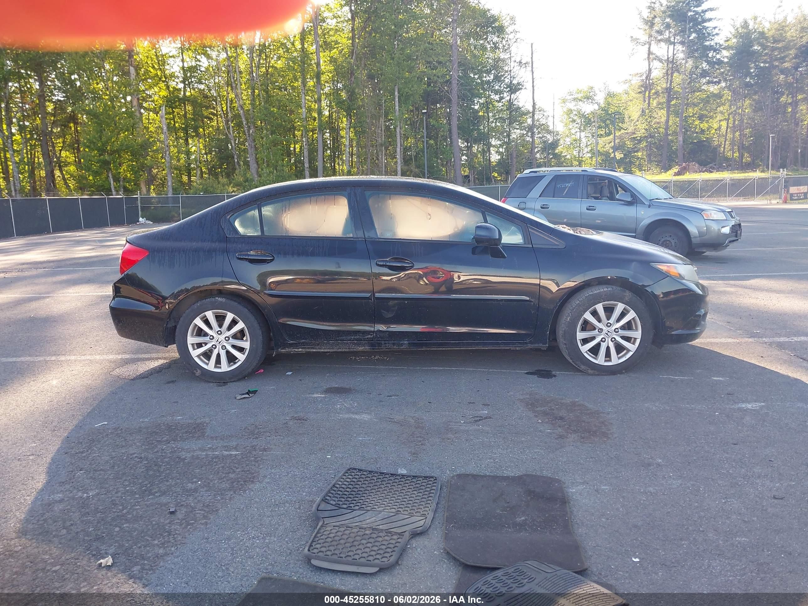 2012 Honda Civic Ex Black vin: 2HGFB2F86CH335889