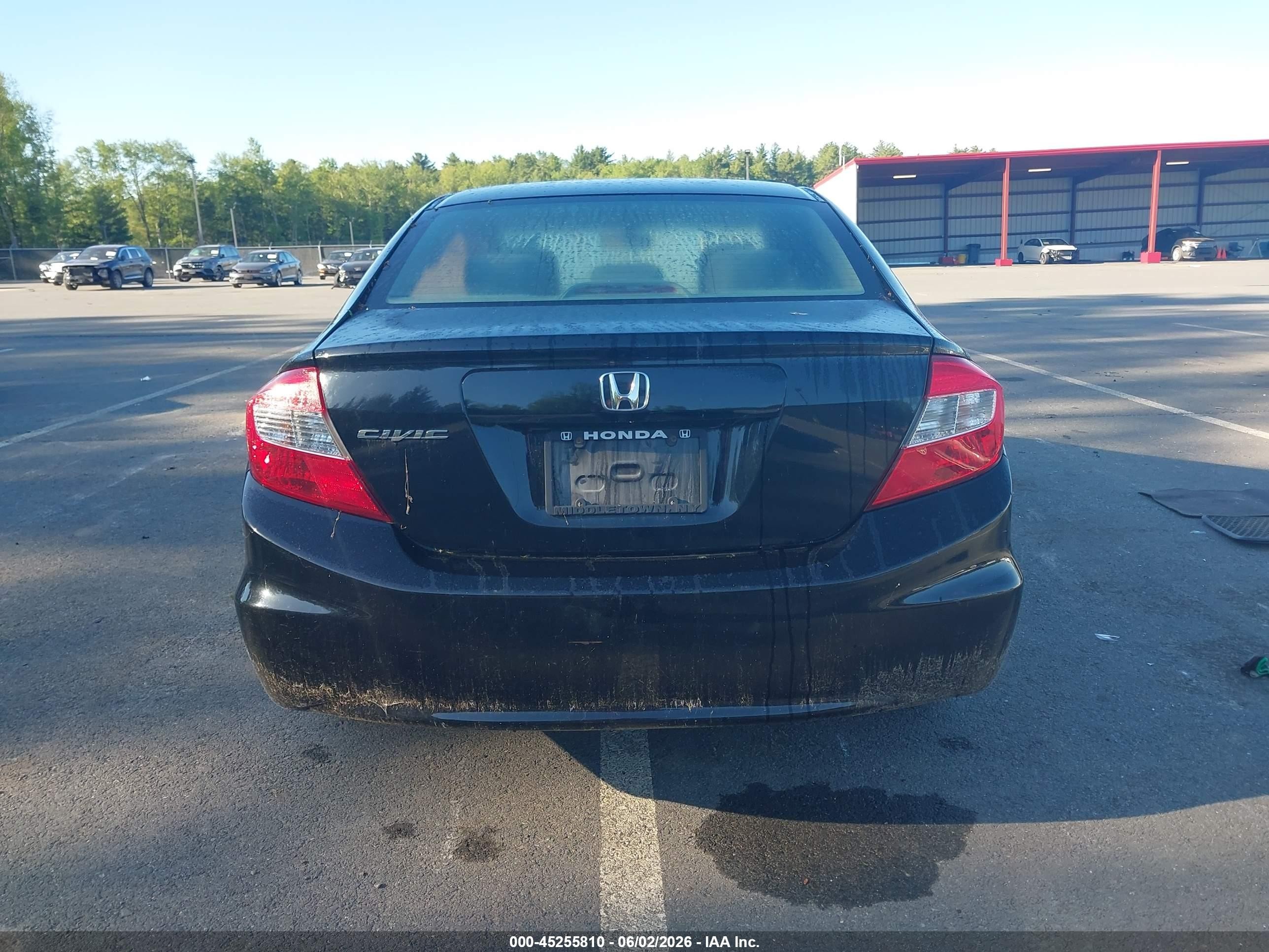 2012 Honda Civic Ex Black vin: 2HGFB2F86CH335889