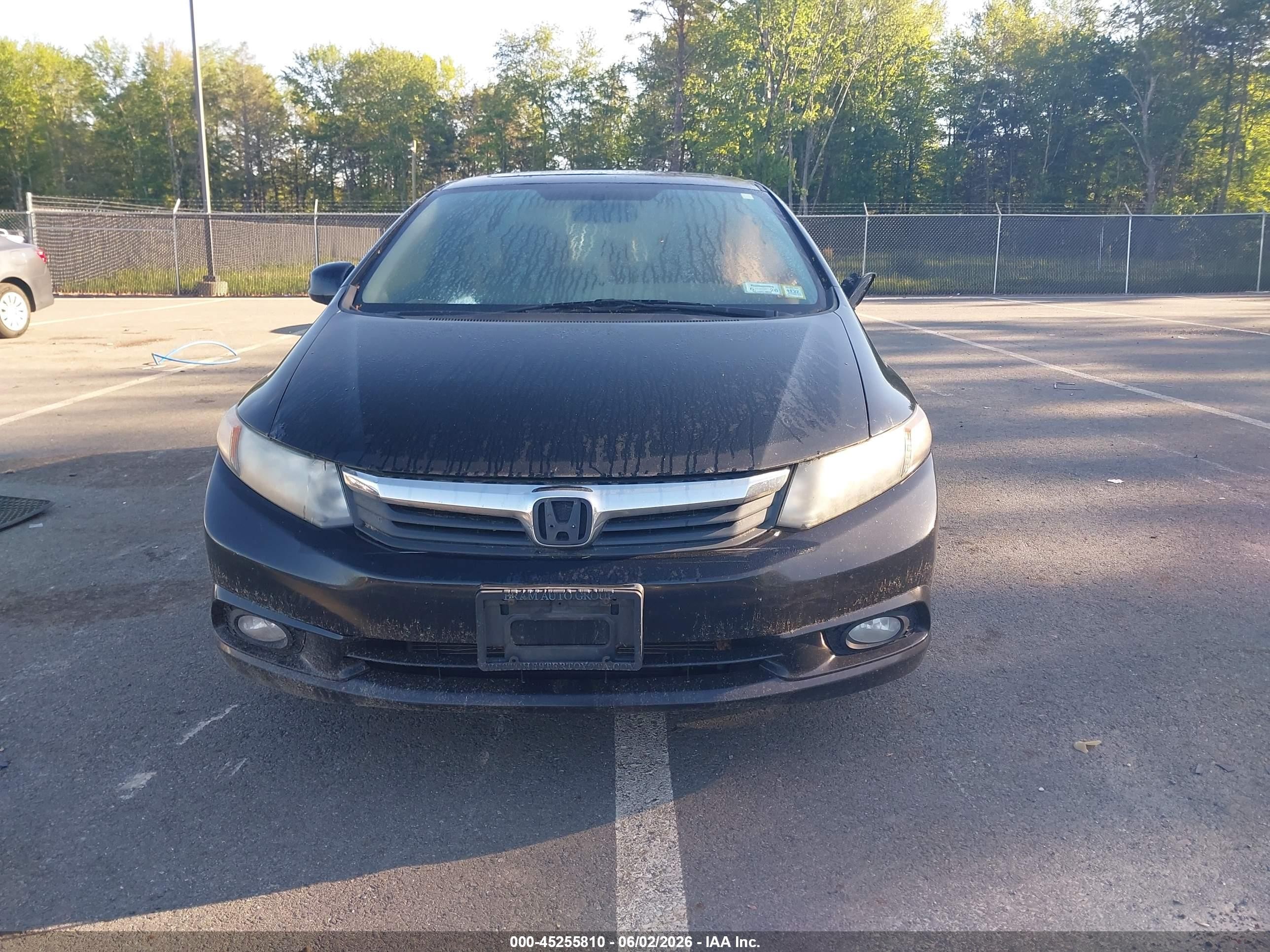 2012 Honda Civic Ex Black vin: 2HGFB2F86CH335889