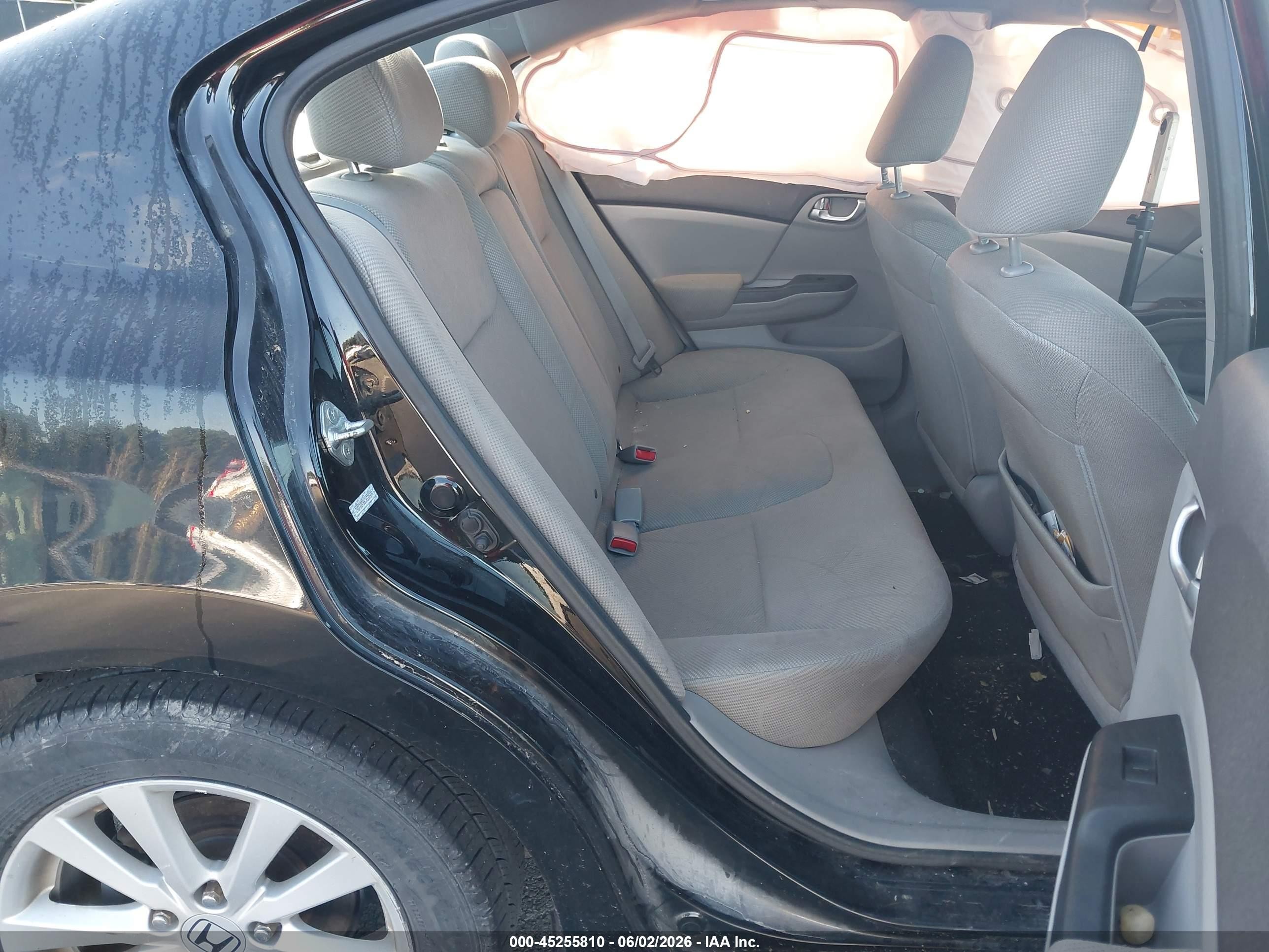 2012 Honda Civic Ex Black vin: 2HGFB2F86CH335889