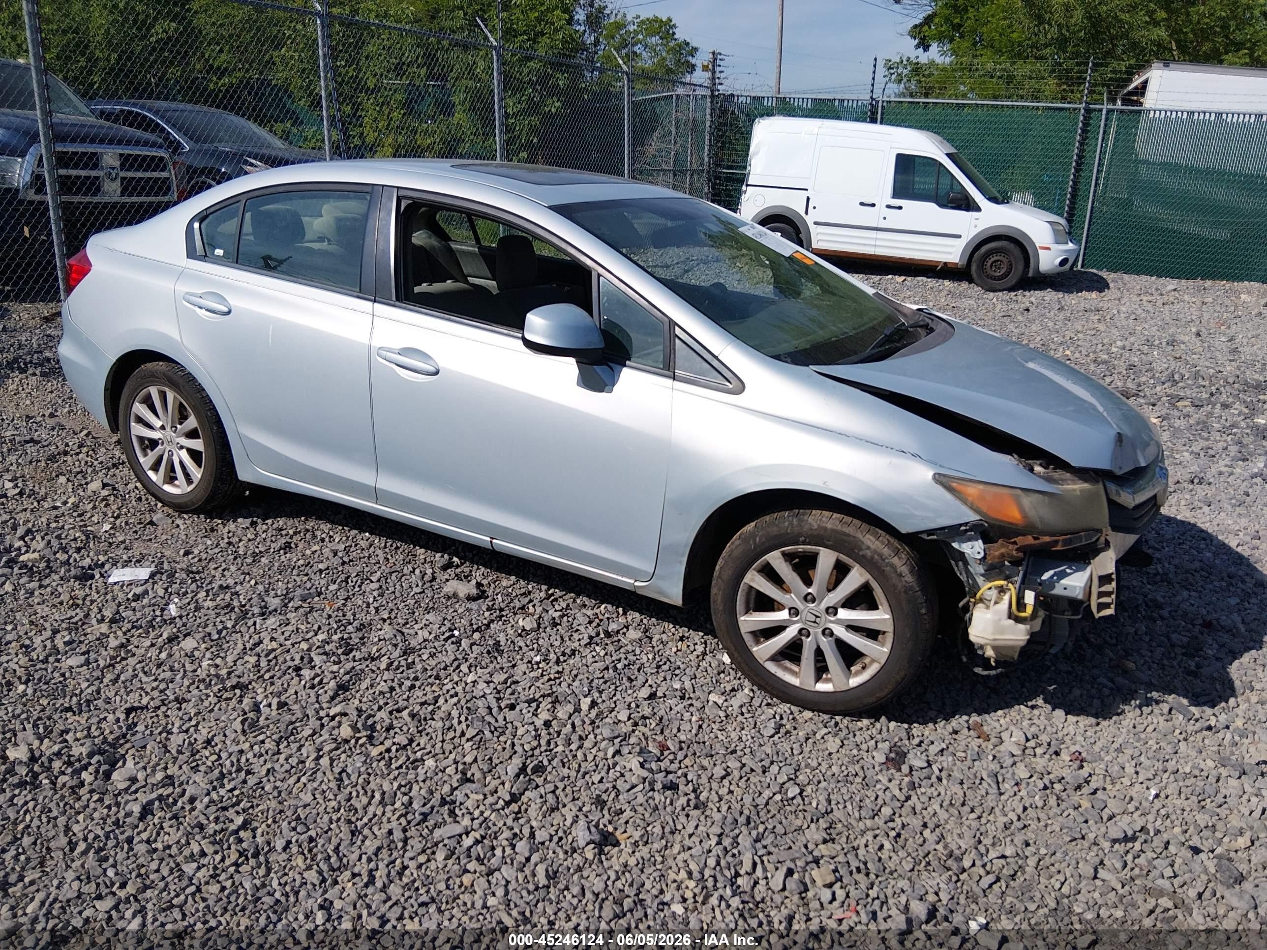 2012 Honda Civic Ex Gray vin: 2HGFB2F86CH520654