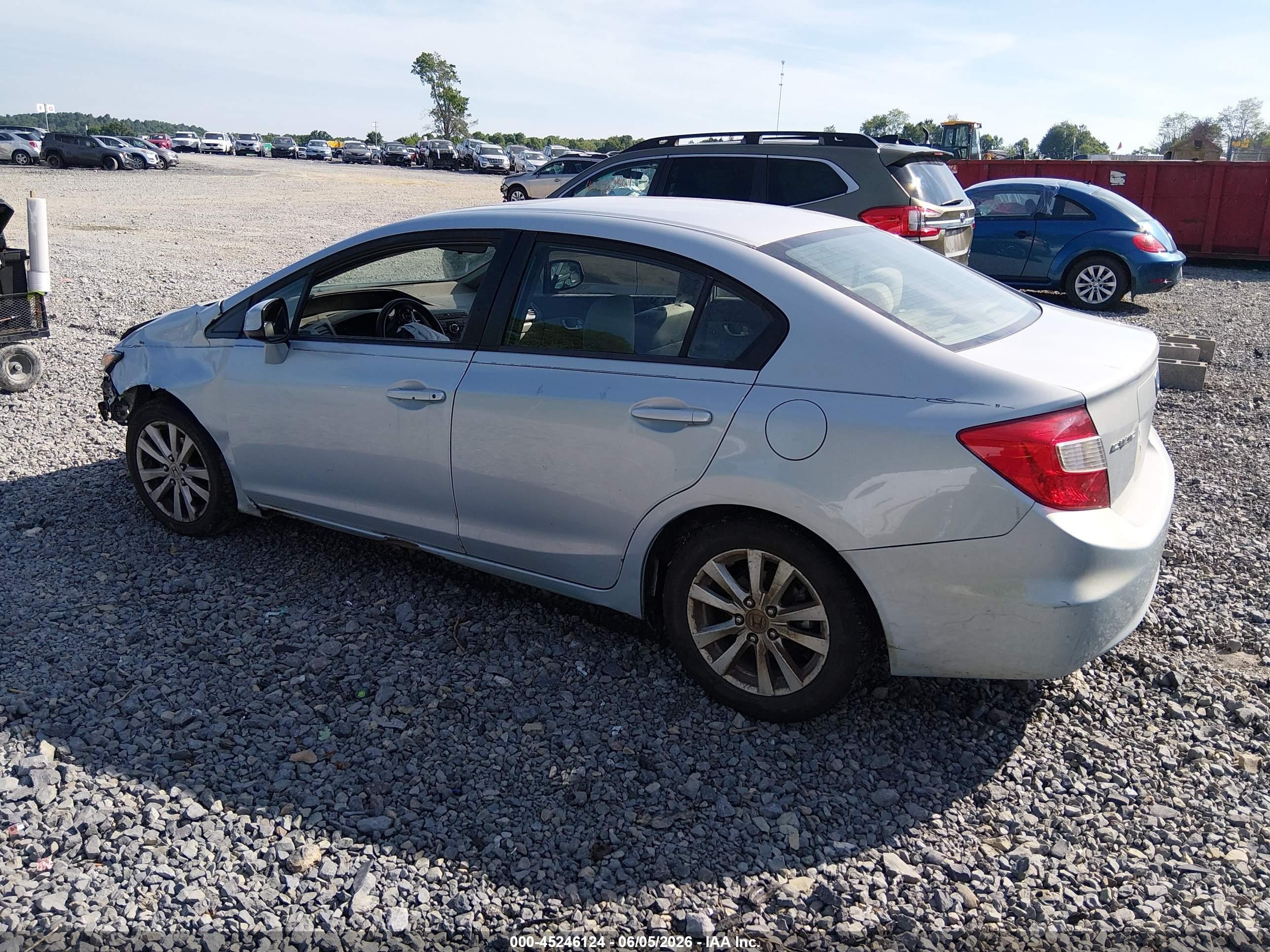 2012 Honda Civic Ex Gray vin: 2HGFB2F86CH520654
