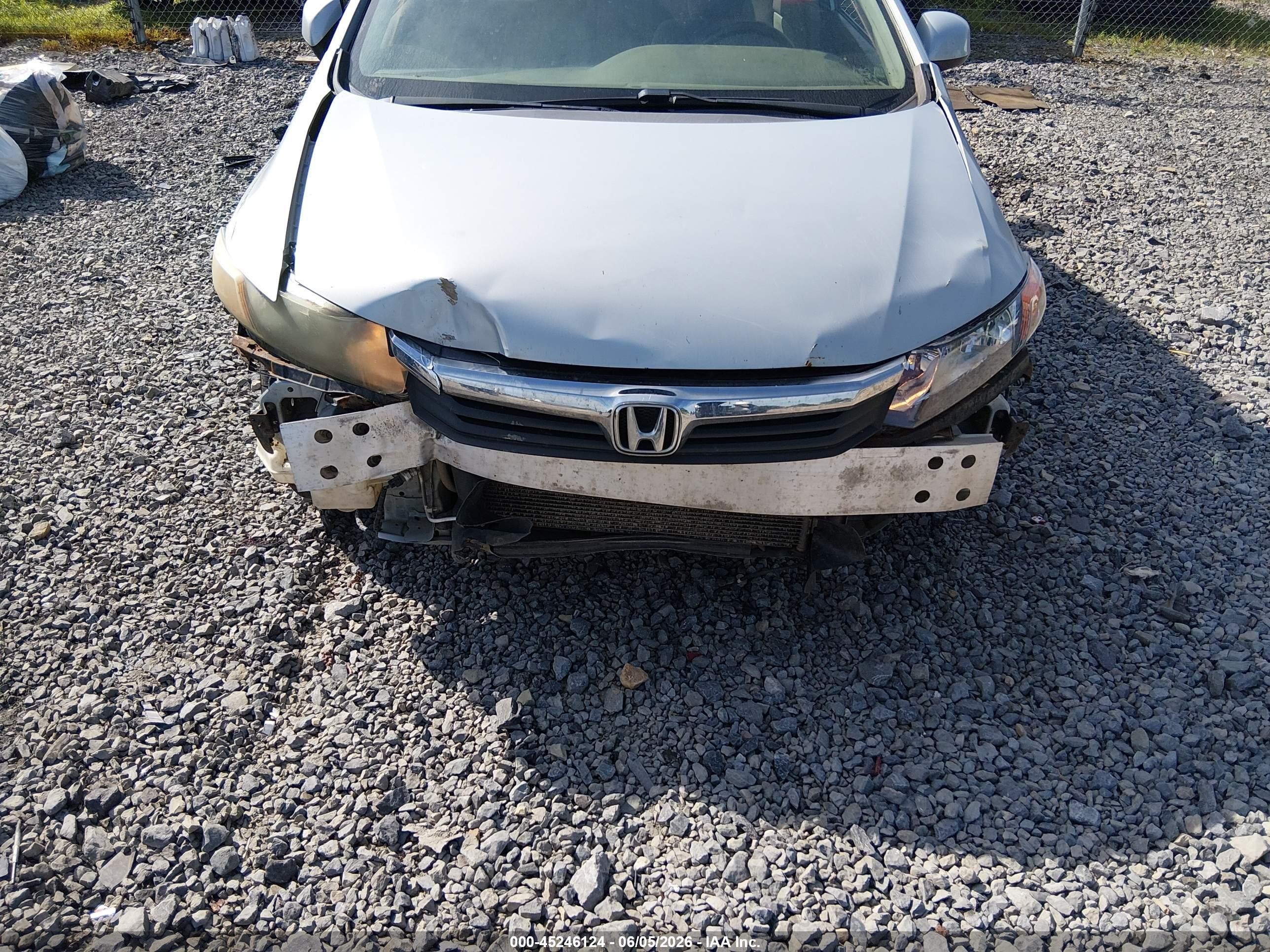 2012 Honda Civic Ex Gray vin: 2HGFB2F86CH520654