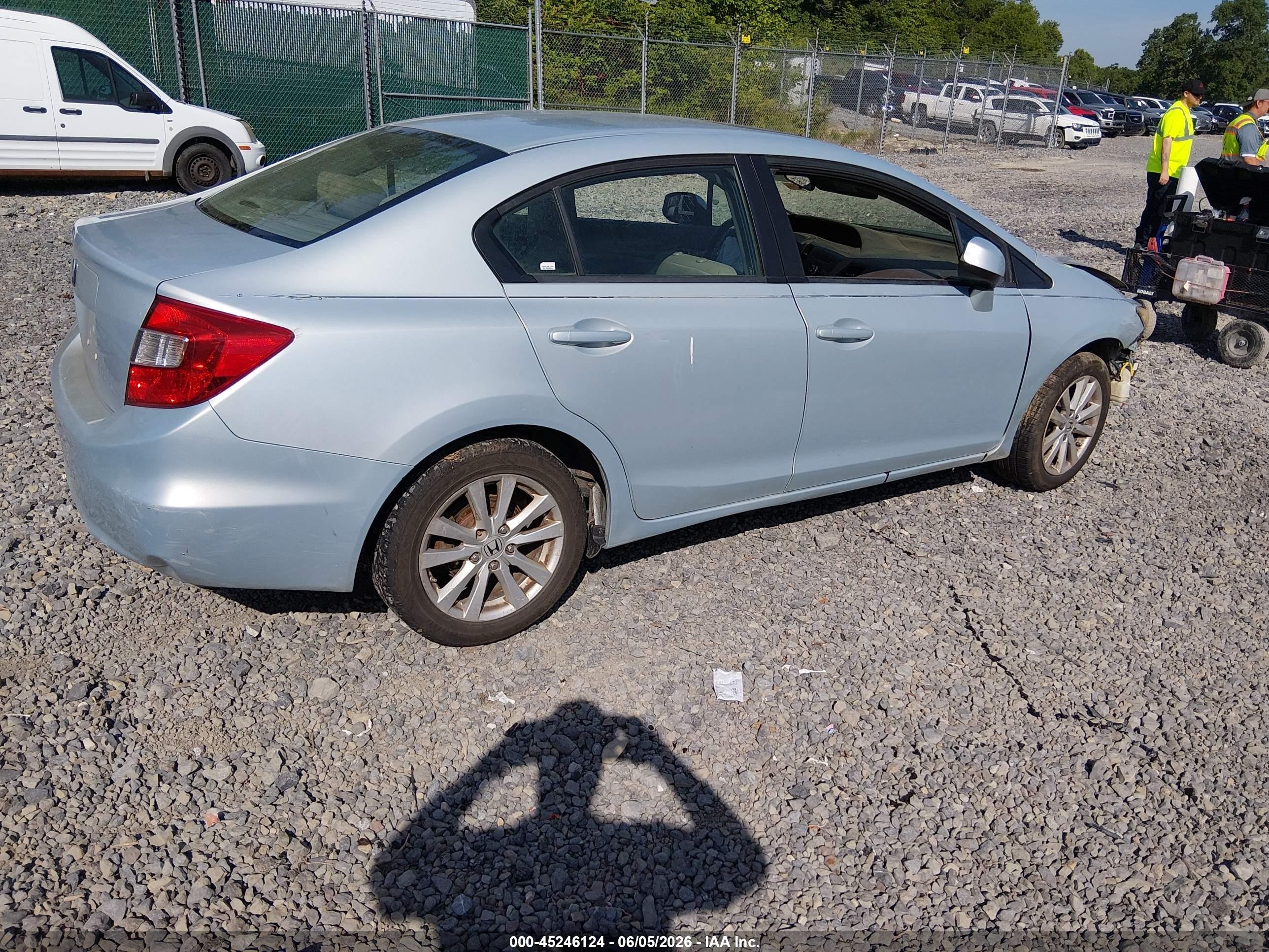 2012 Honda Civic Ex Gray vin: 2HGFB2F86CH520654