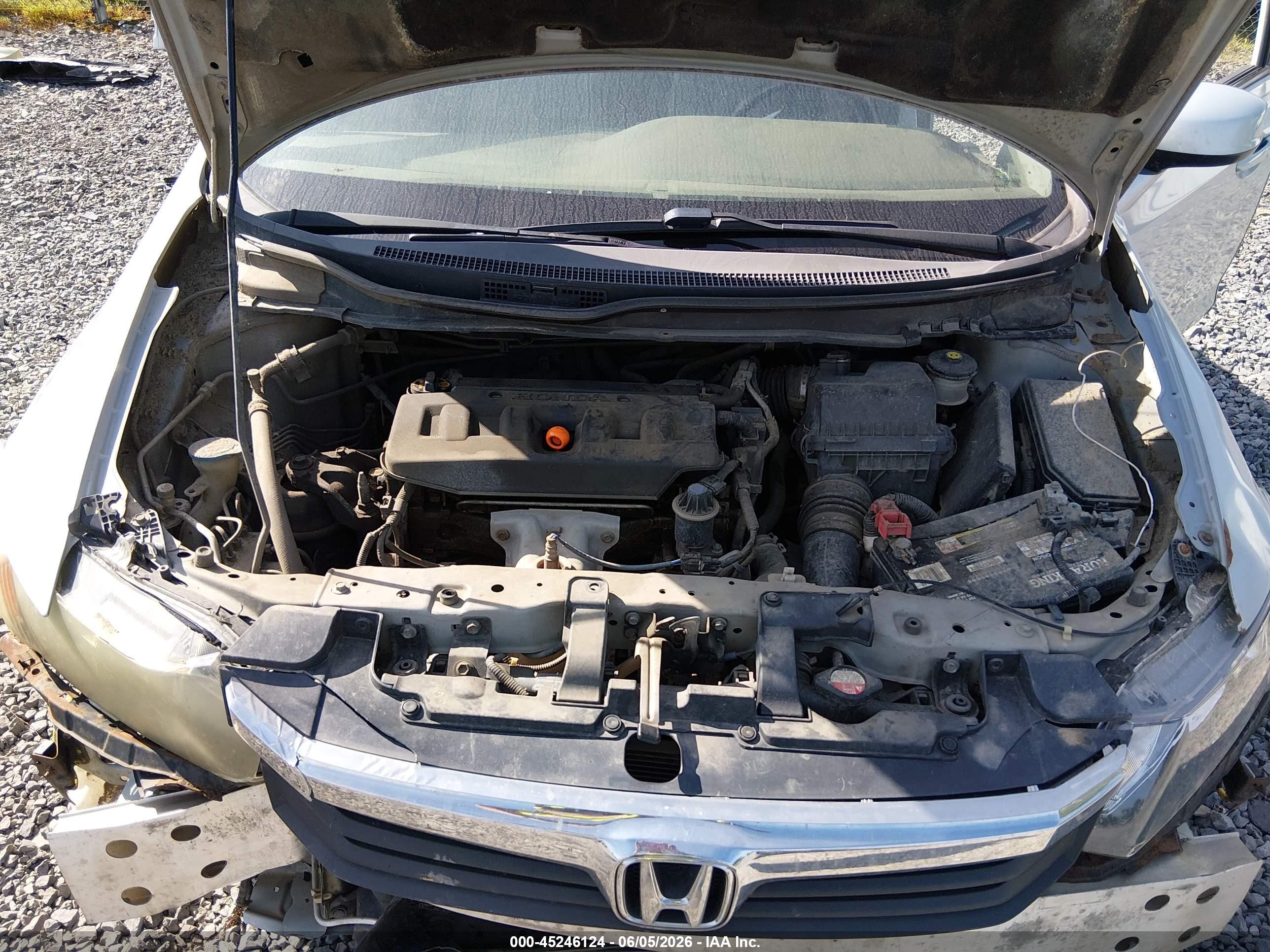 2012 Honda Civic Ex Gray vin: 2HGFB2F86CH520654