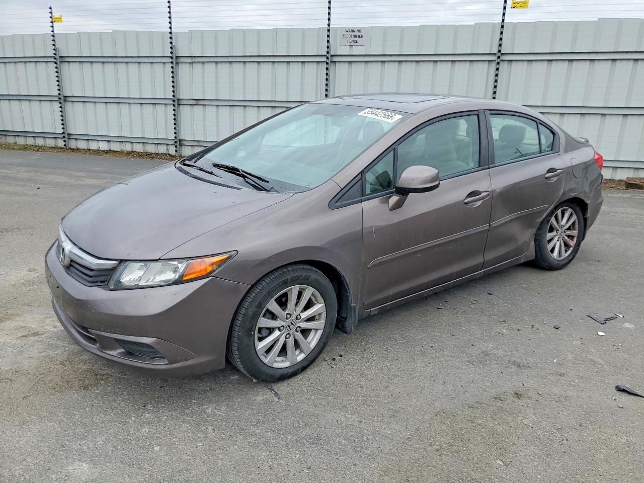 2012 Honda Civic Ex Brown vin: 2HGFB2F86CH537180