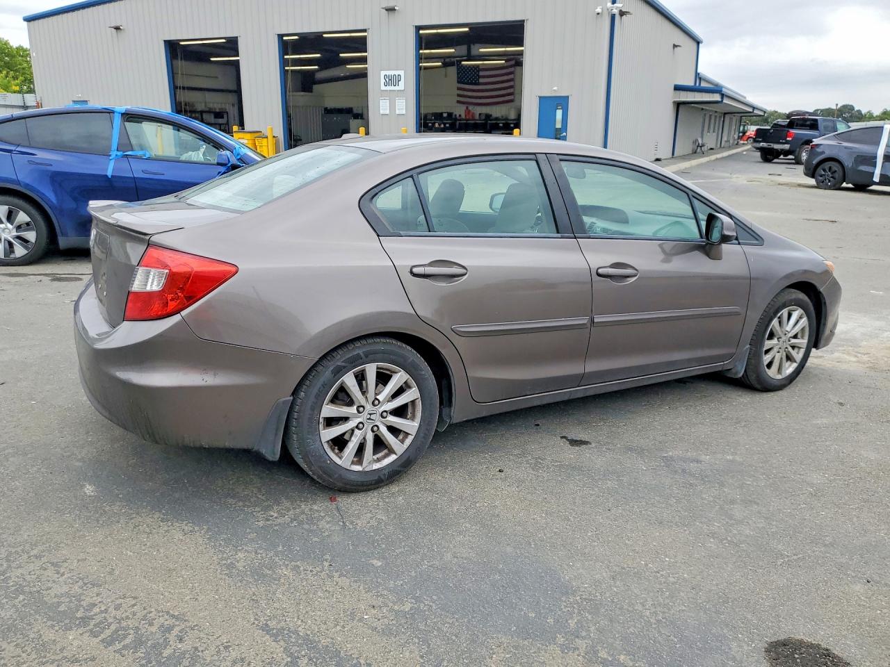 2012 Honda Civic Ex Brown vin: 2HGFB2F86CH537180