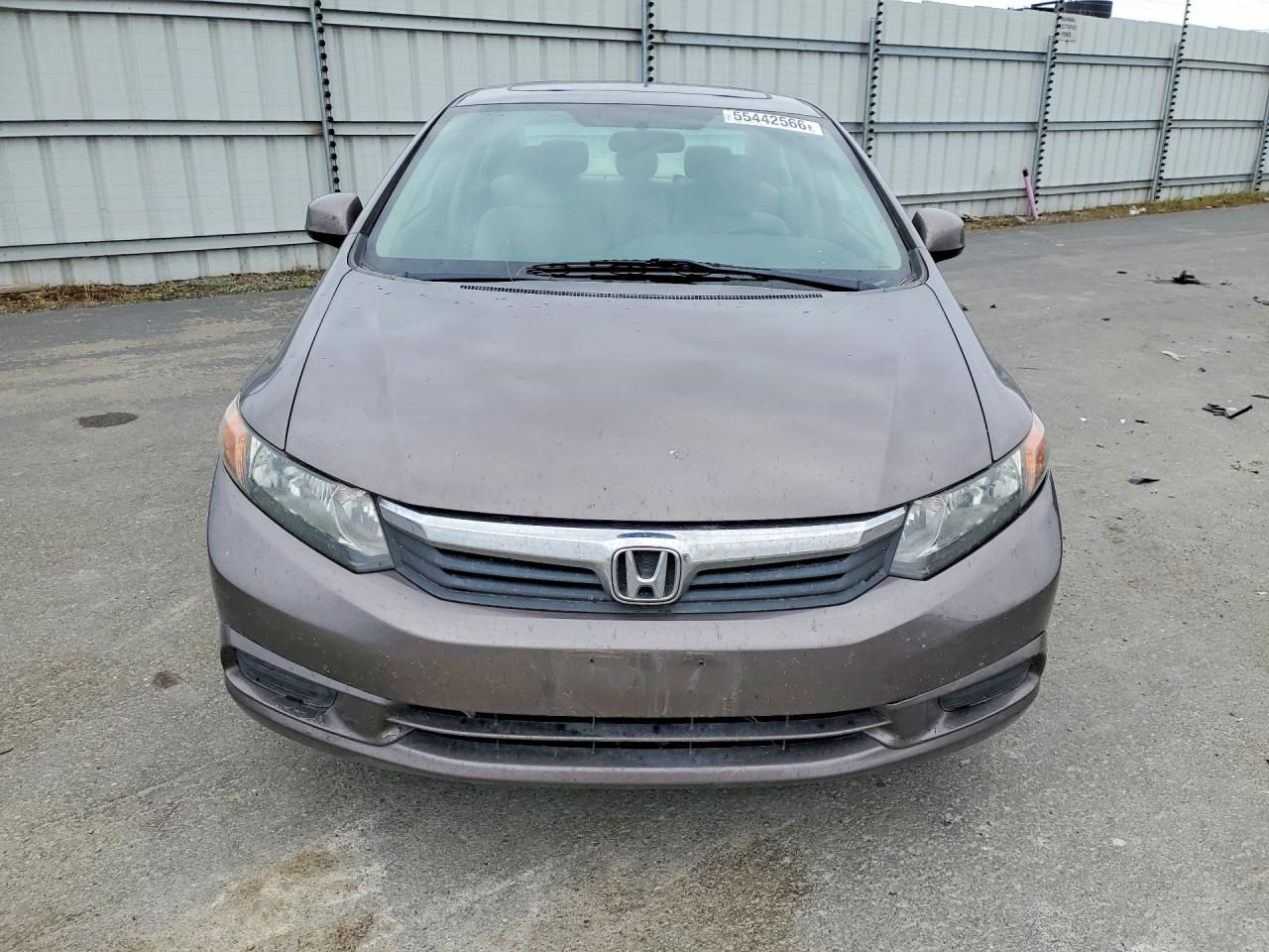 2012 Honda Civic Ex Brown vin: 2HGFB2F86CH537180