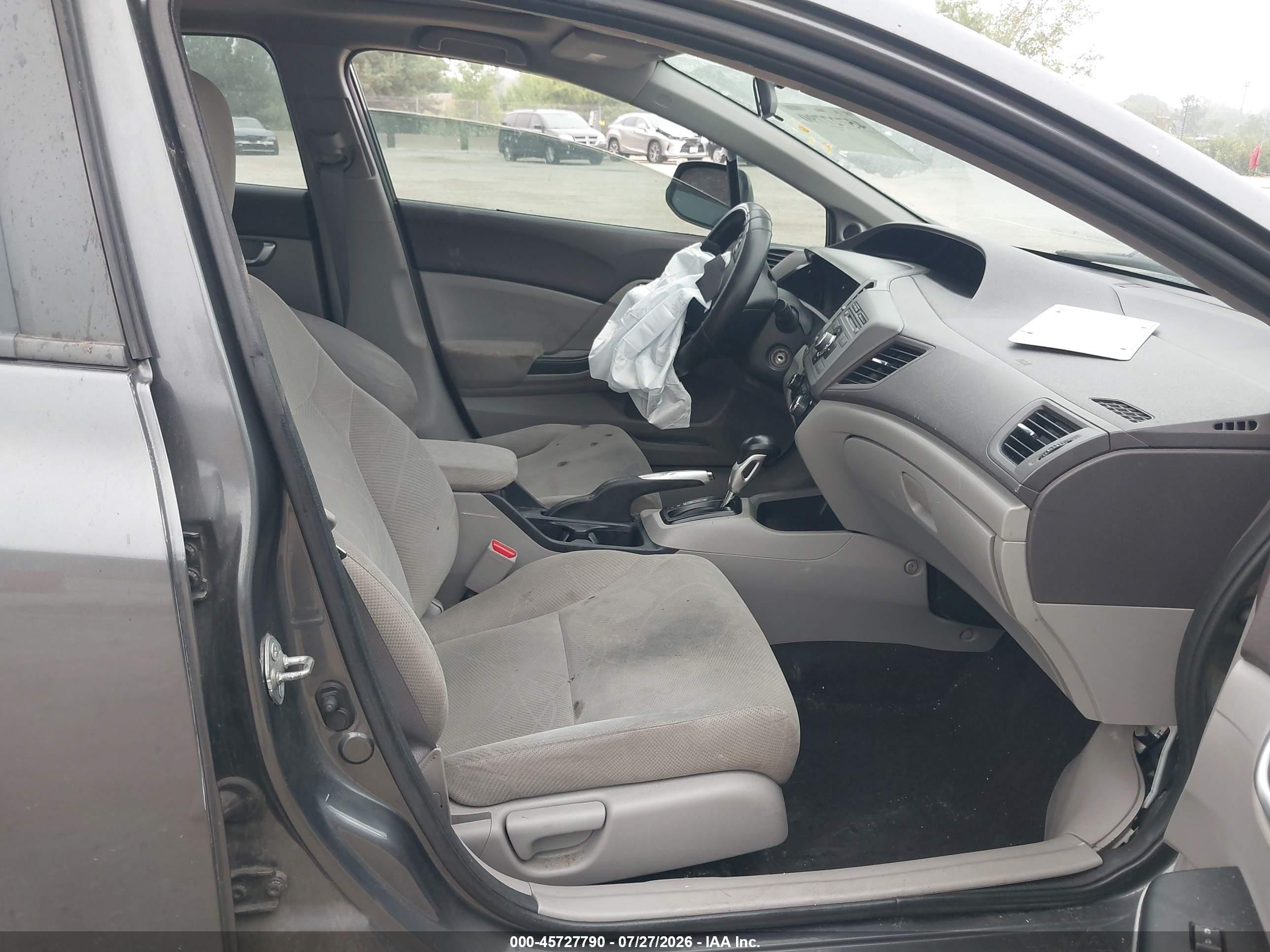 2012 Honda Civic Ex Gray vin: 2HGFB2F86CH543903
