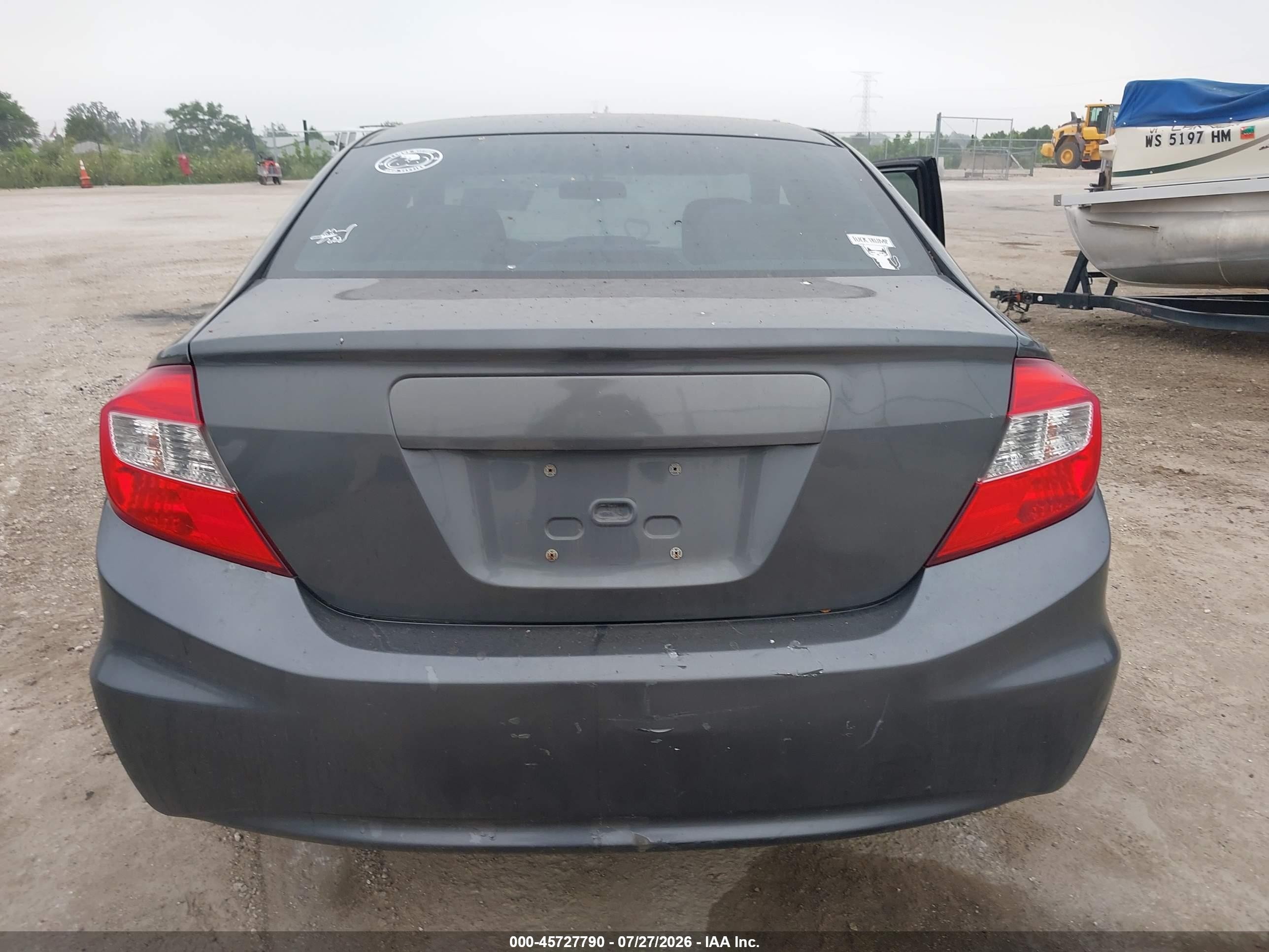 2012 Honda Civic Ex Gray vin: 2HGFB2F86CH543903