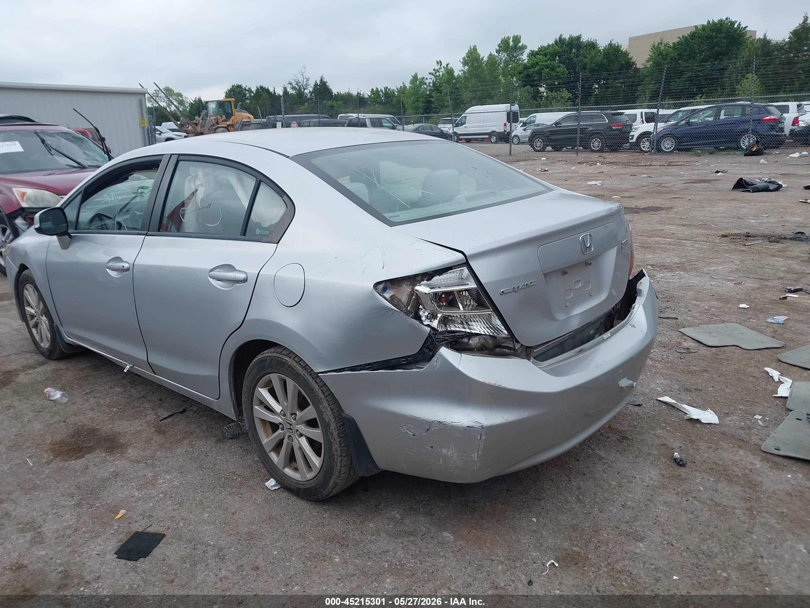 2012 Honda Civic Ex Silver vin: 2HGFB2F86CH598917