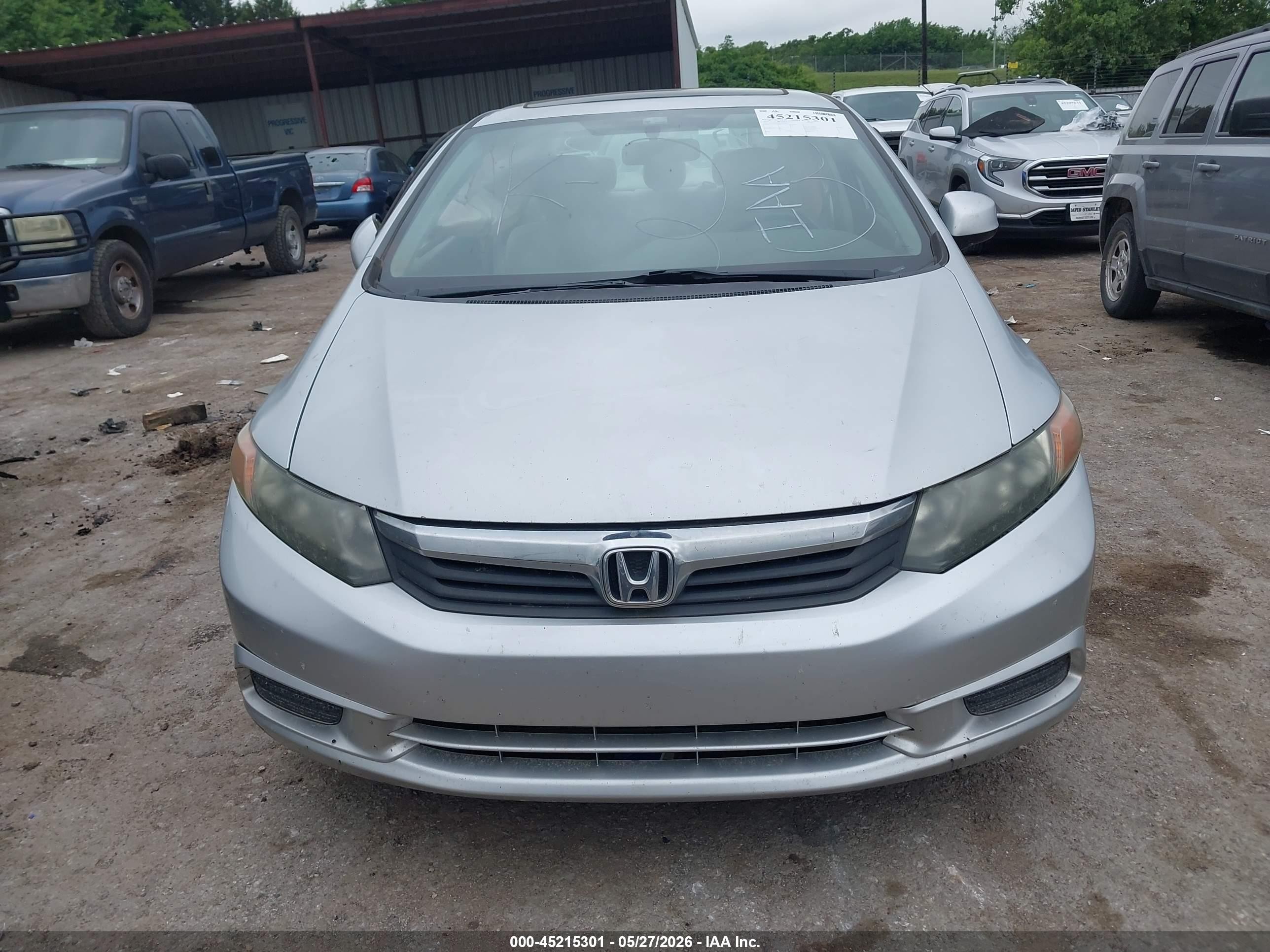 2012 Honda Civic Ex Silver vin: 2HGFB2F86CH598917