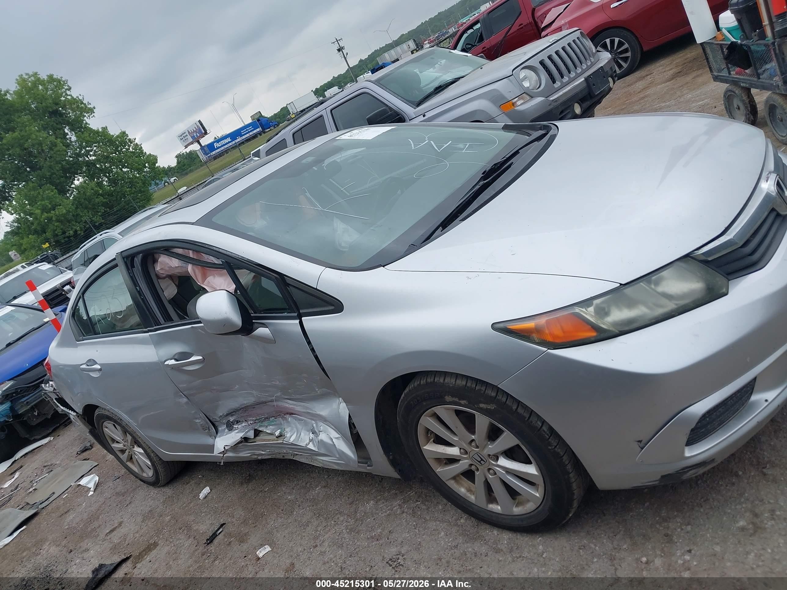 2012 Honda Civic Ex Silver vin: 2HGFB2F86CH598917