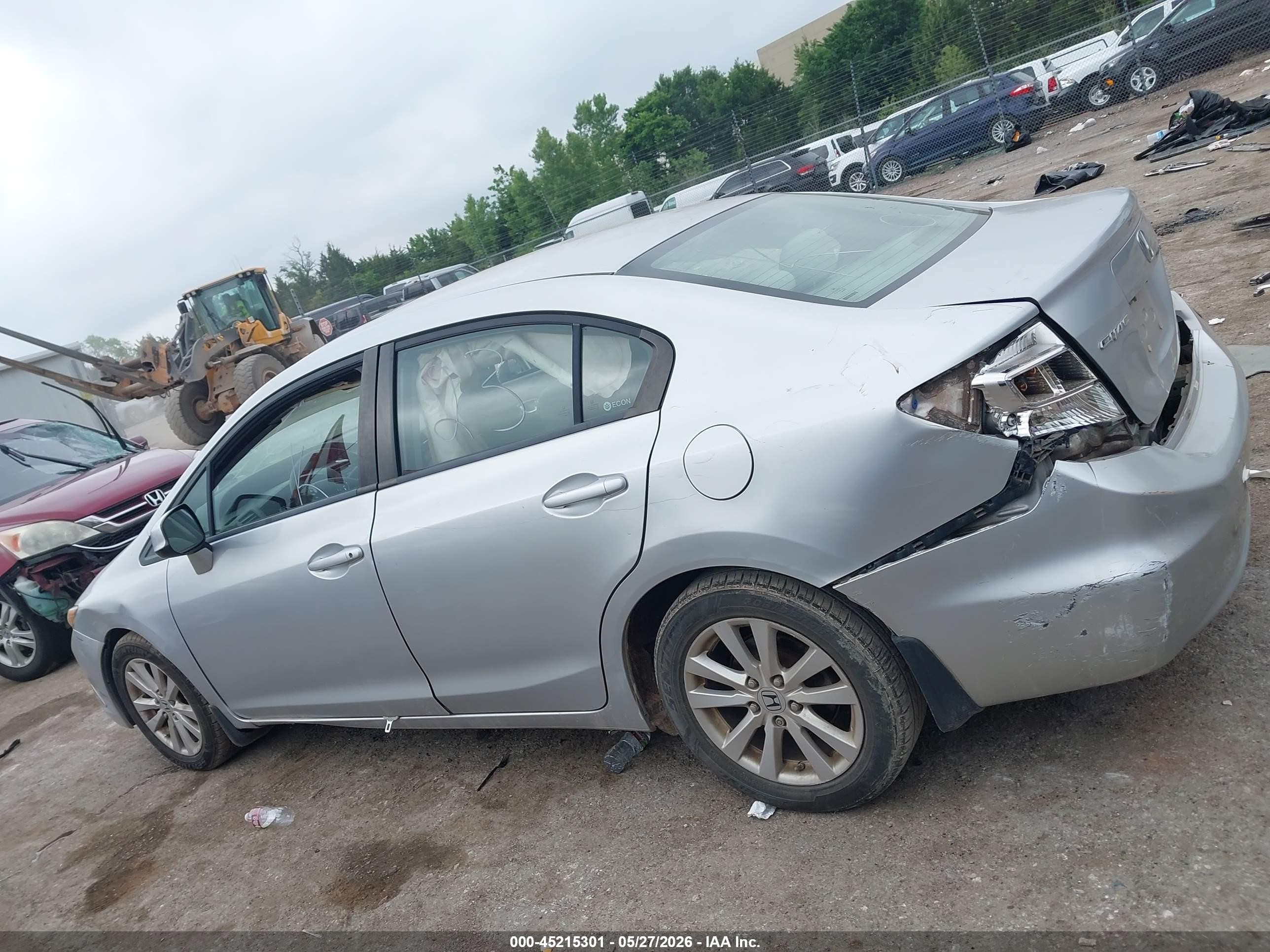 2012 Honda Civic Ex Silver vin: 2HGFB2F86CH598917