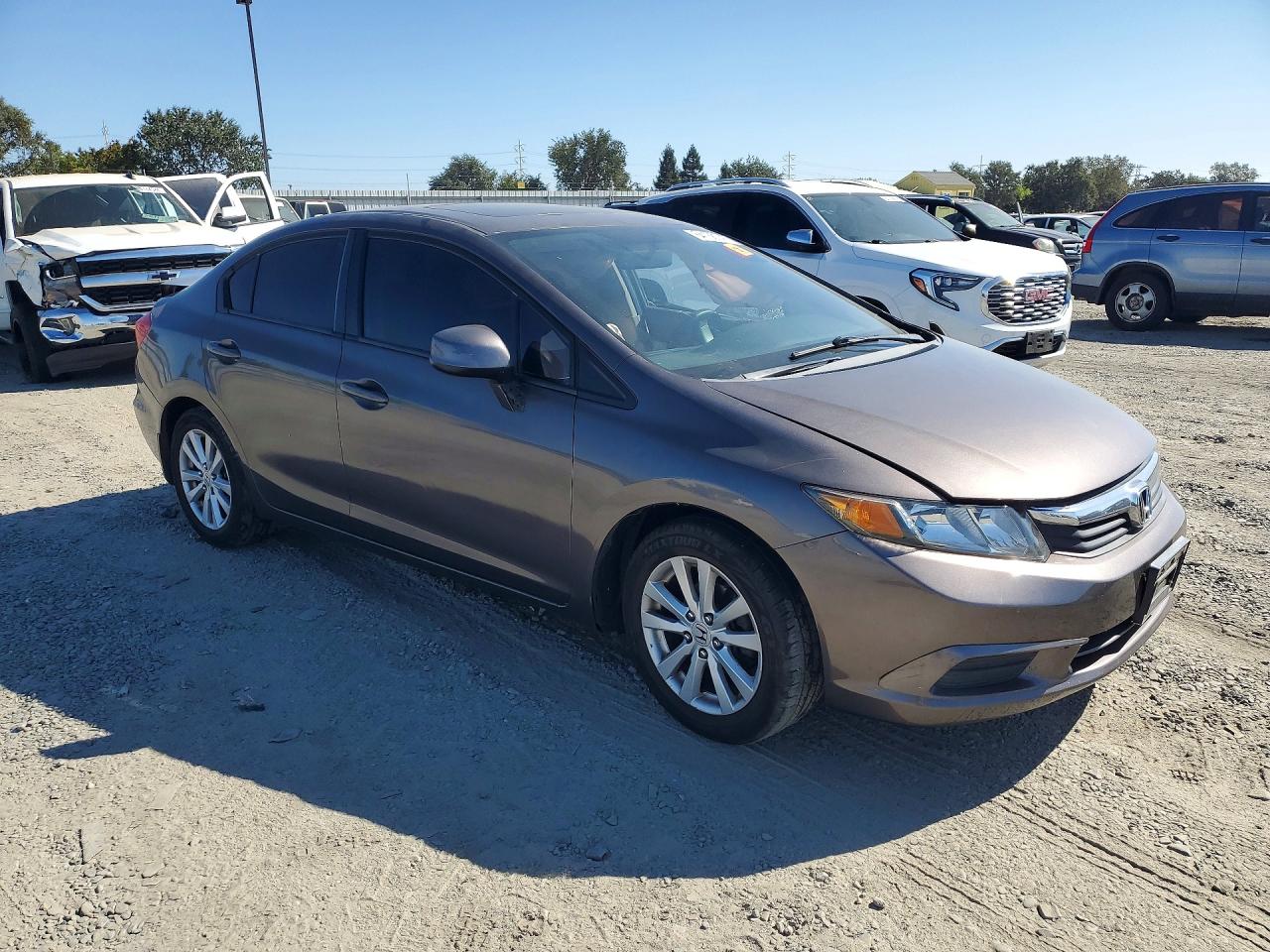 2012 Honda Civic Ex Gray vin: 2HGFB2F86CH605509