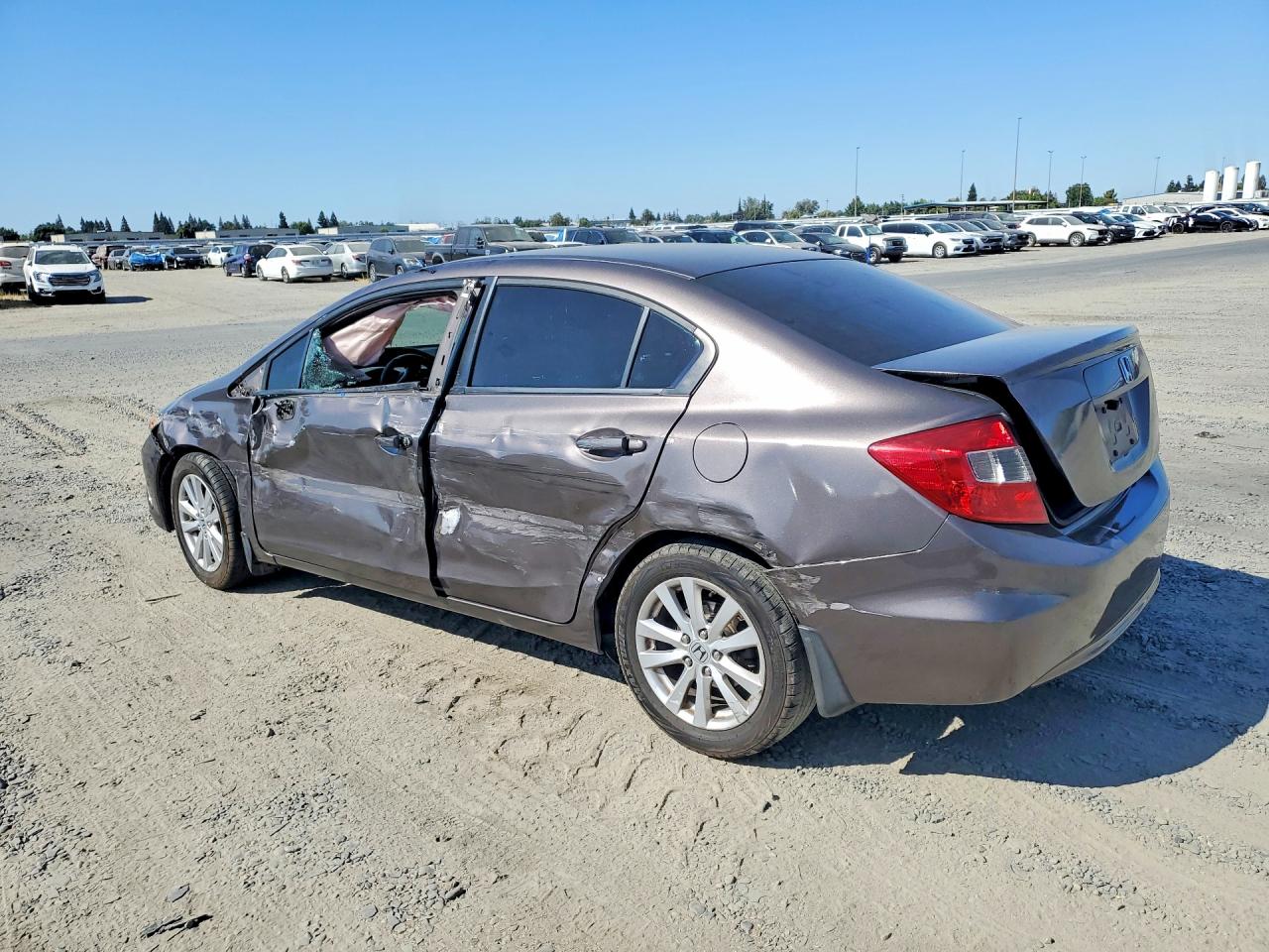 2012 Honda Civic Ex Gray vin: 2HGFB2F86CH605509